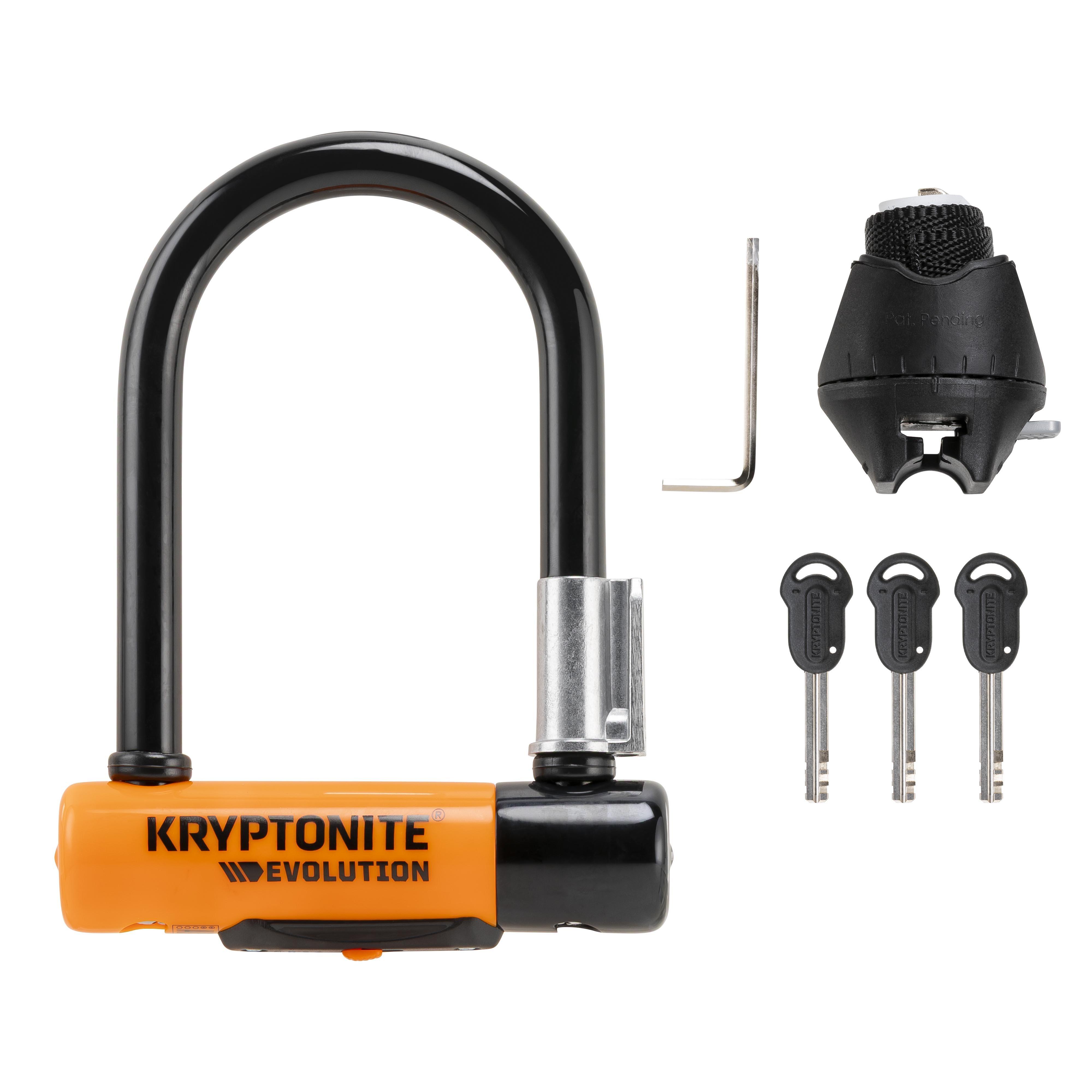 Kryptonite Evolution Mini-5 D Lock Sold Secure Gold | Sports Direct