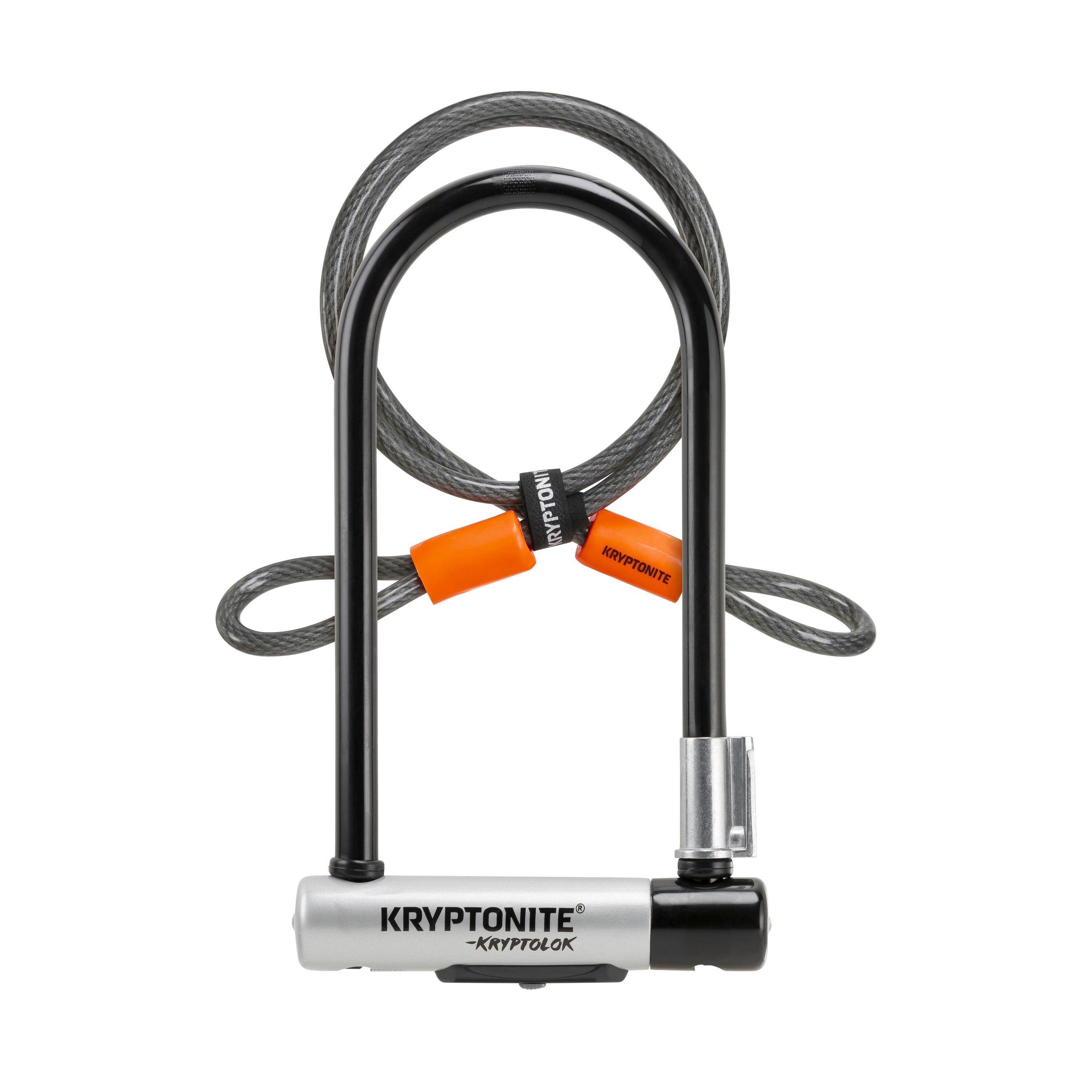 Black/Silver - Kryptonite - Kryptolok D Lock with Kryptoflex Cable Sold Secure Gold - 1
