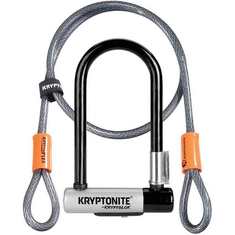 Noir/Argent - Kryptonite - Kyptolok Mini-7 D Lock with Kryptoflex Cable Sold Secure Gold - 1