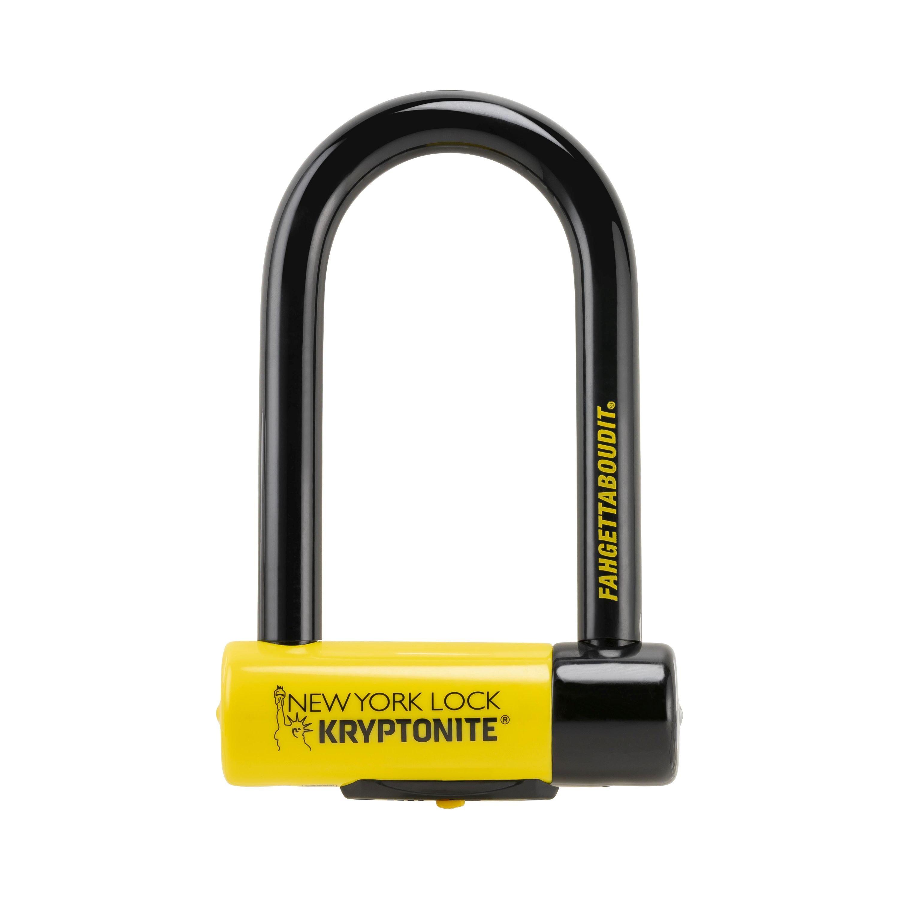 Kryptonite  New York Fahgettaboudit Mini D Lock Sold Secure Diamond - Black/Yellow