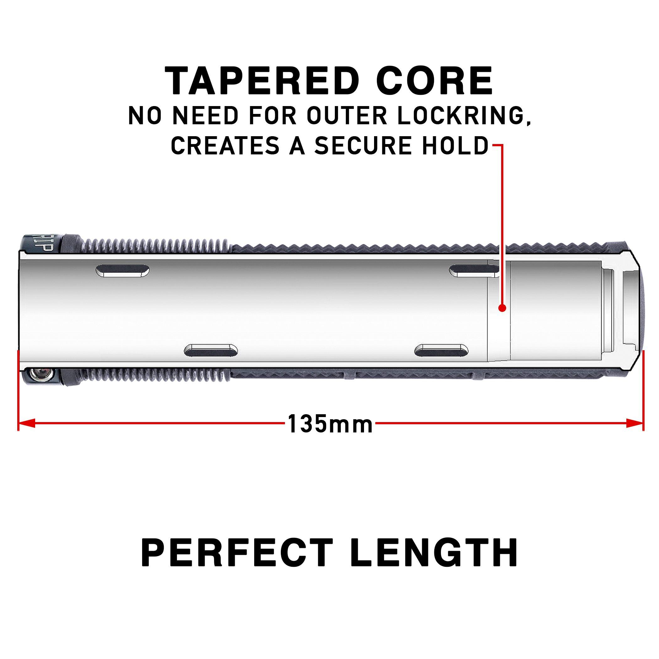 Black - DMR - DeathGrip 2 THICK Flangeless Lock-On MTB Grip - 4