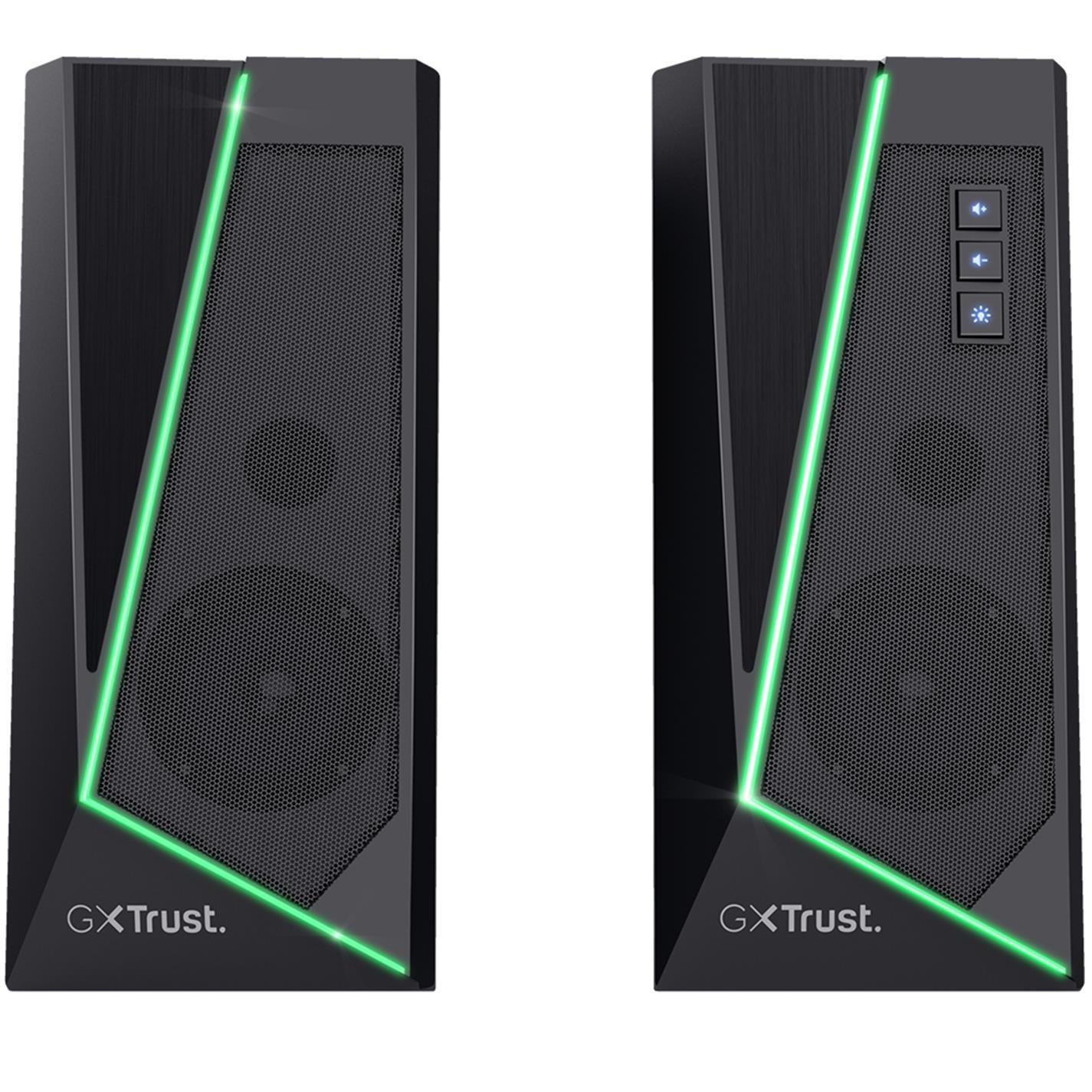 Black - Trust - GXT 609 Zoxa RGB LED Speaker Set - 1