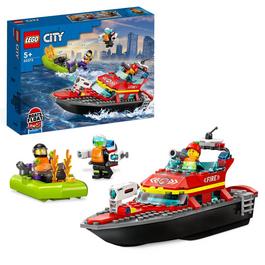 GAME LEGO City Fire Rescue Boat Toy Building Set 60373