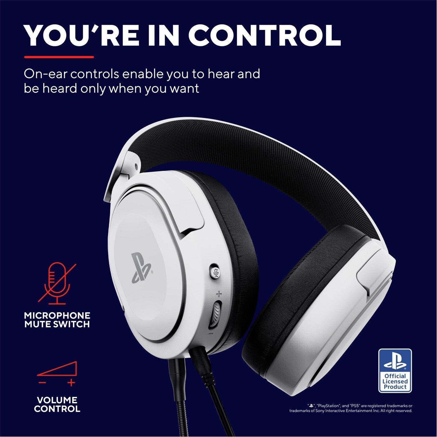 Bianco - Trust - GXT 498W Forta Headset for PS5 - White - 9