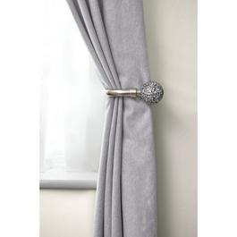 Emma Barclay Cut Glass - Pair of Holdabacks with Finials