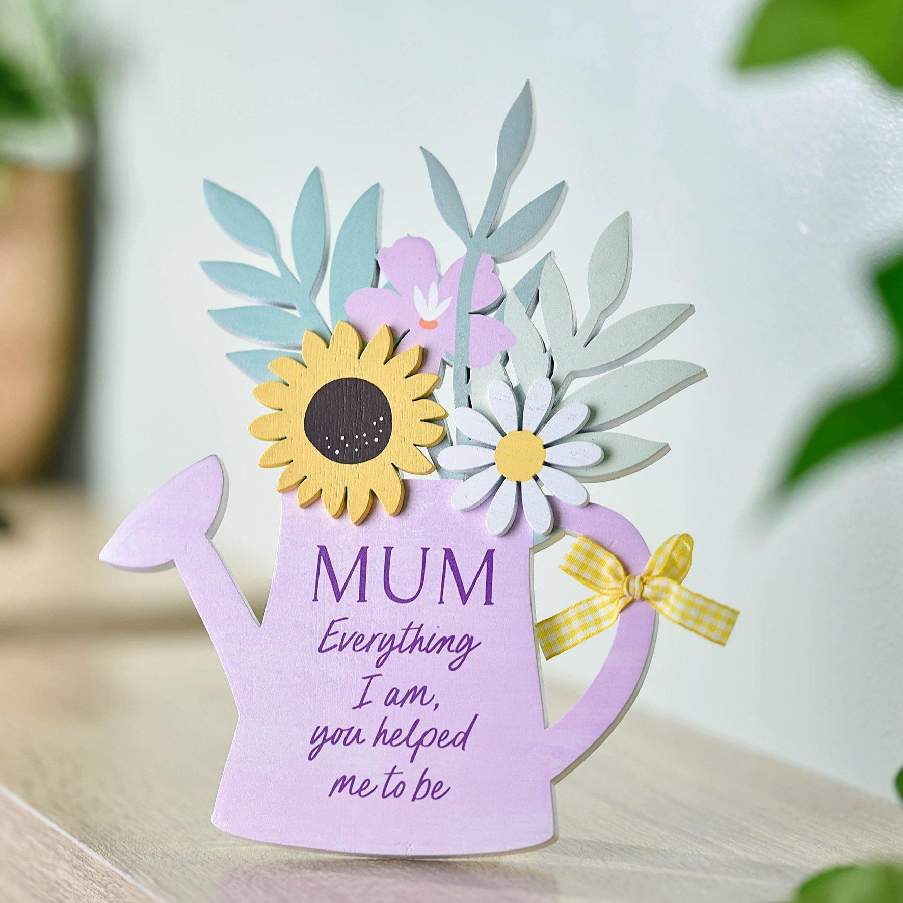 None - Celebrations - The Cottage Garden Watering Can Plaque Mum - 2