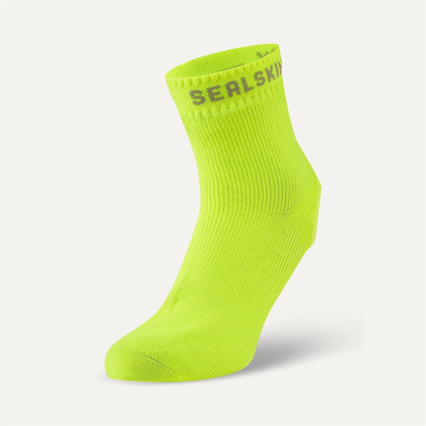 Sealskinz  Thetford Waterproof All Weather Cycle Oversock - Yellow/Grey - Xlarge
