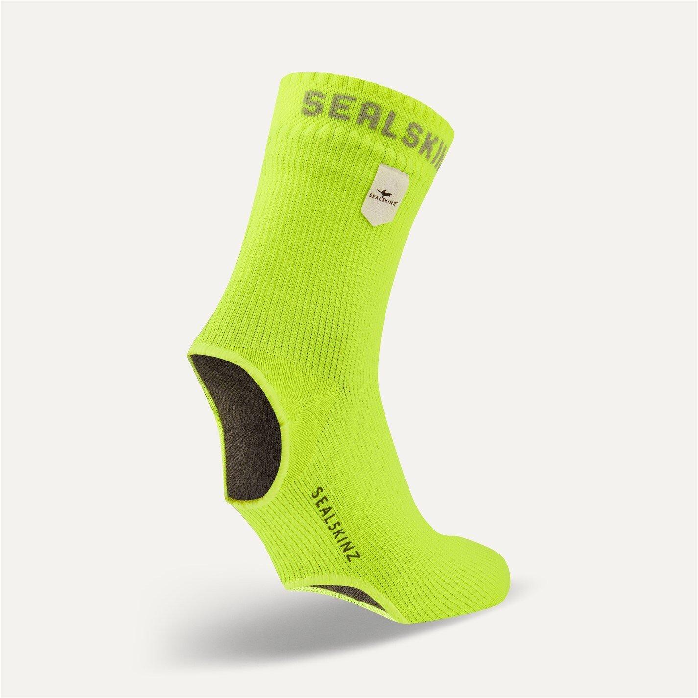Yellow/Grey - Sealskinz - Waterproof All Weather Cycle Oversock - 2