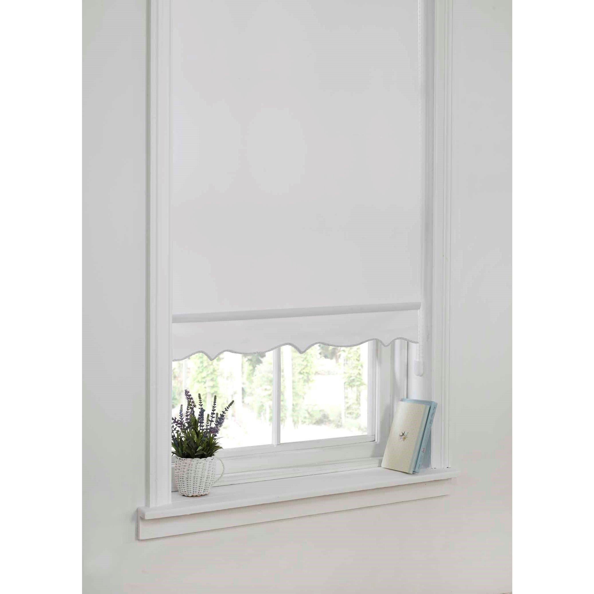 White - Emma Barclay - Scalloped Edge Roller Blind