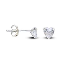 Be You Sterling Silver CZ Heart Stud Earrings