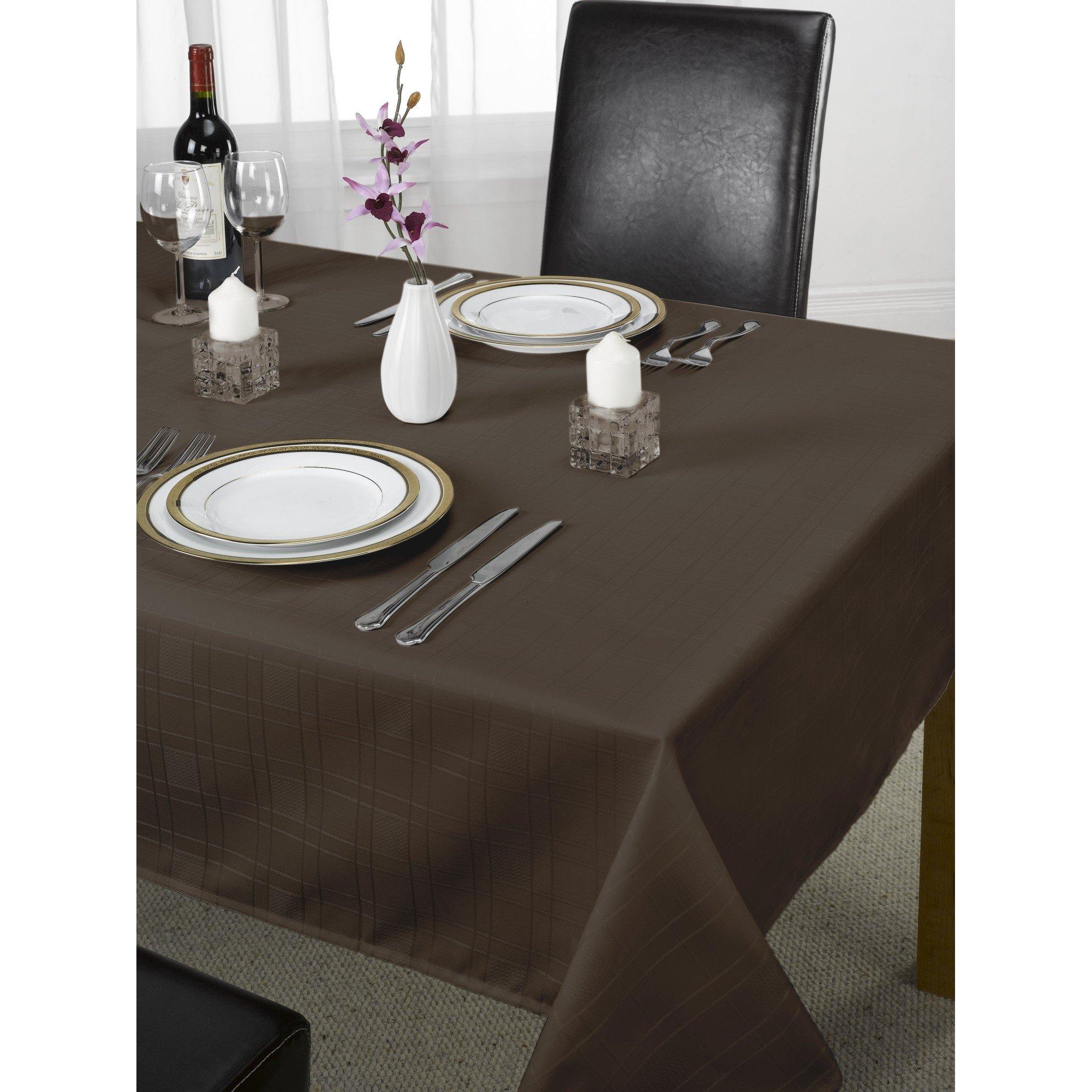 Chocolate - Emma Barclay - Chequers - Jacquard Table Cloth