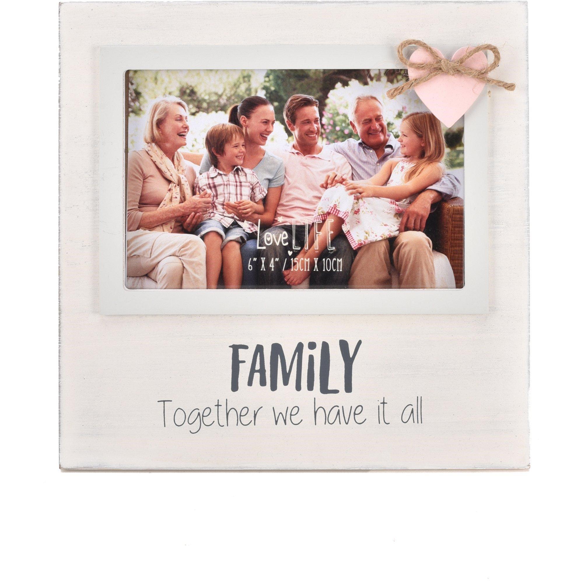 Celebrations Love Life 6 x 4 Frame with Hanger - Family