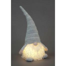Snowtime 47cm LED Lit Plush Pale Grey Gonk