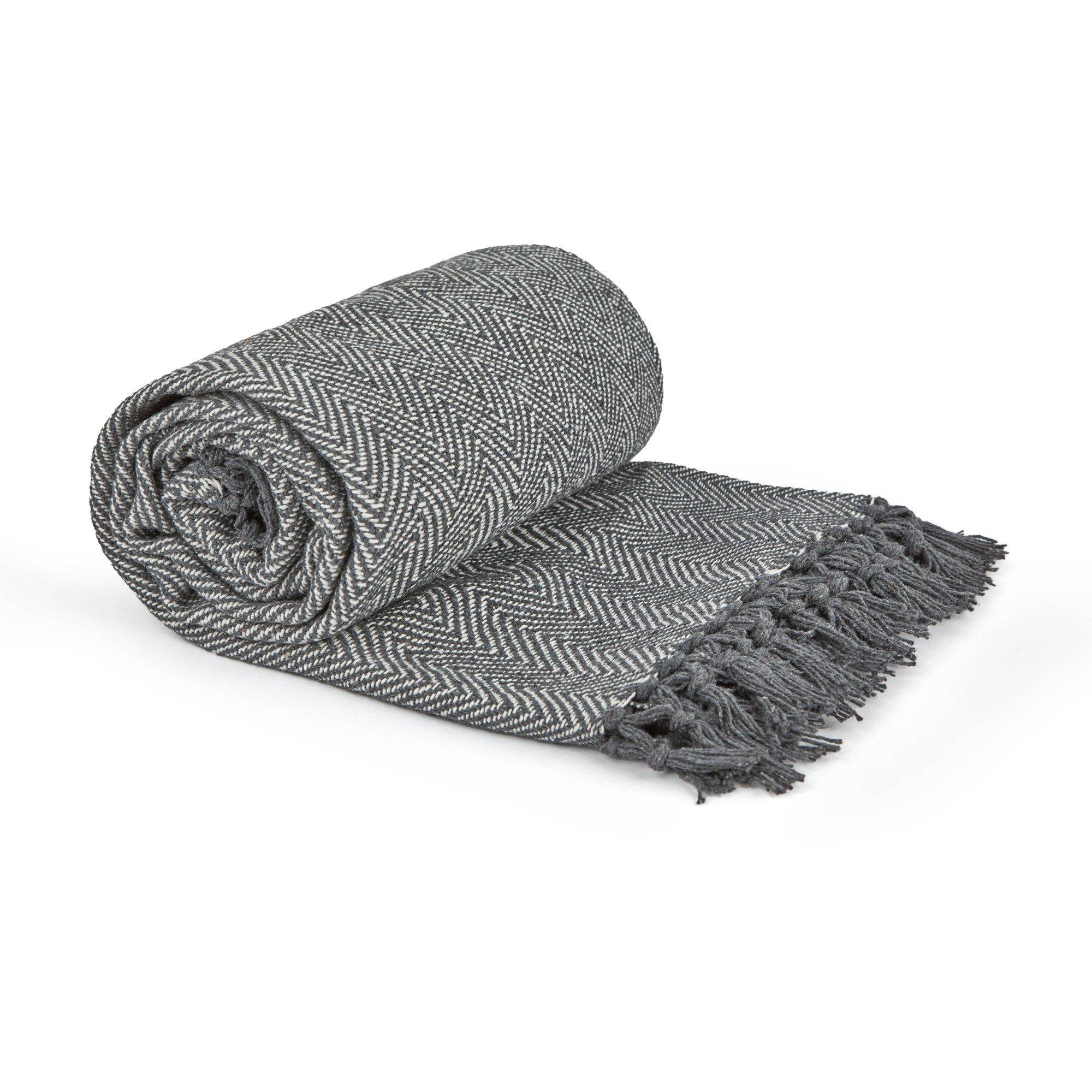 Herringbone - Recycled Cotton Throw Blanket