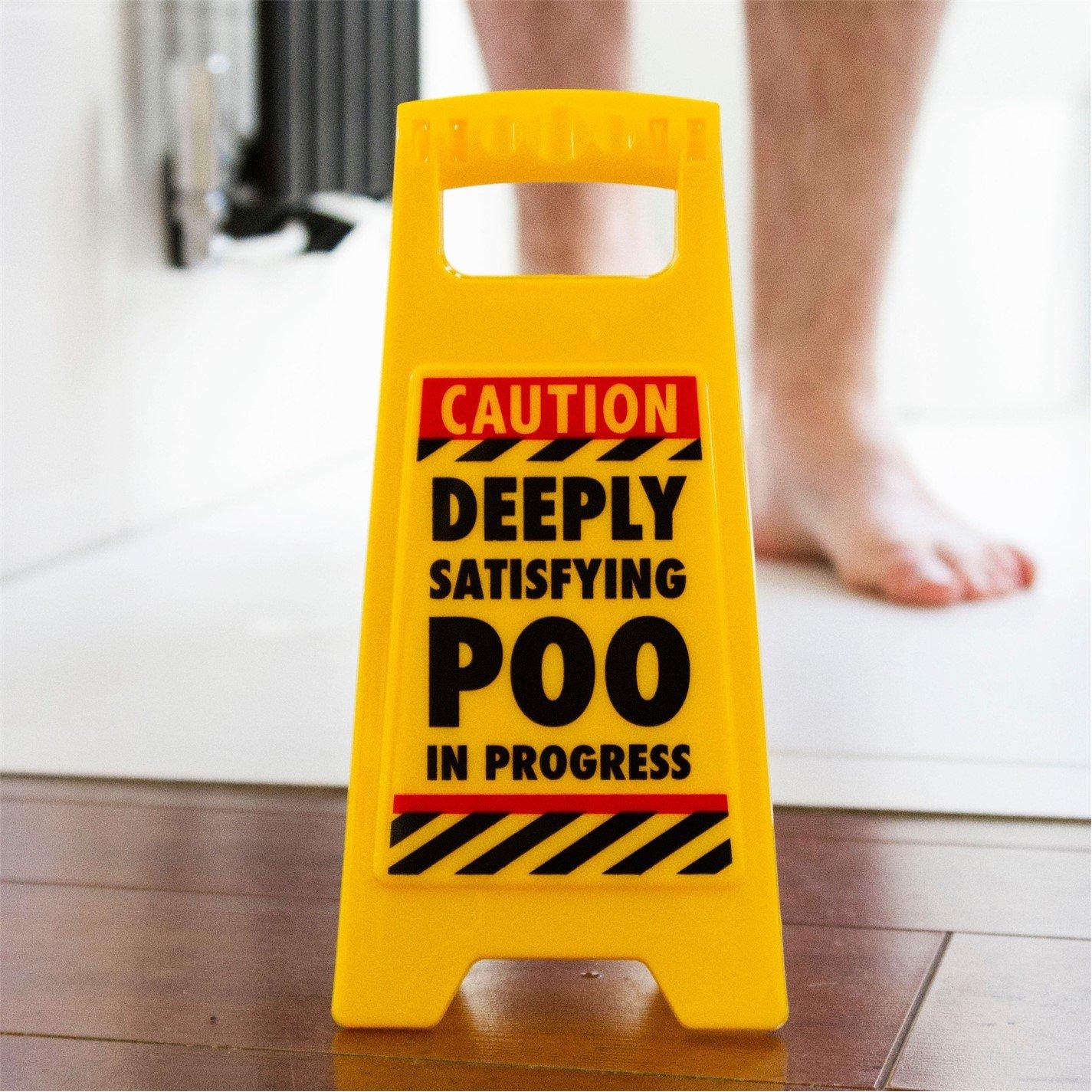 None - Boxer Gifts - Deeply Satisfying Poo Desk Warning Sign Mens Gift - 2