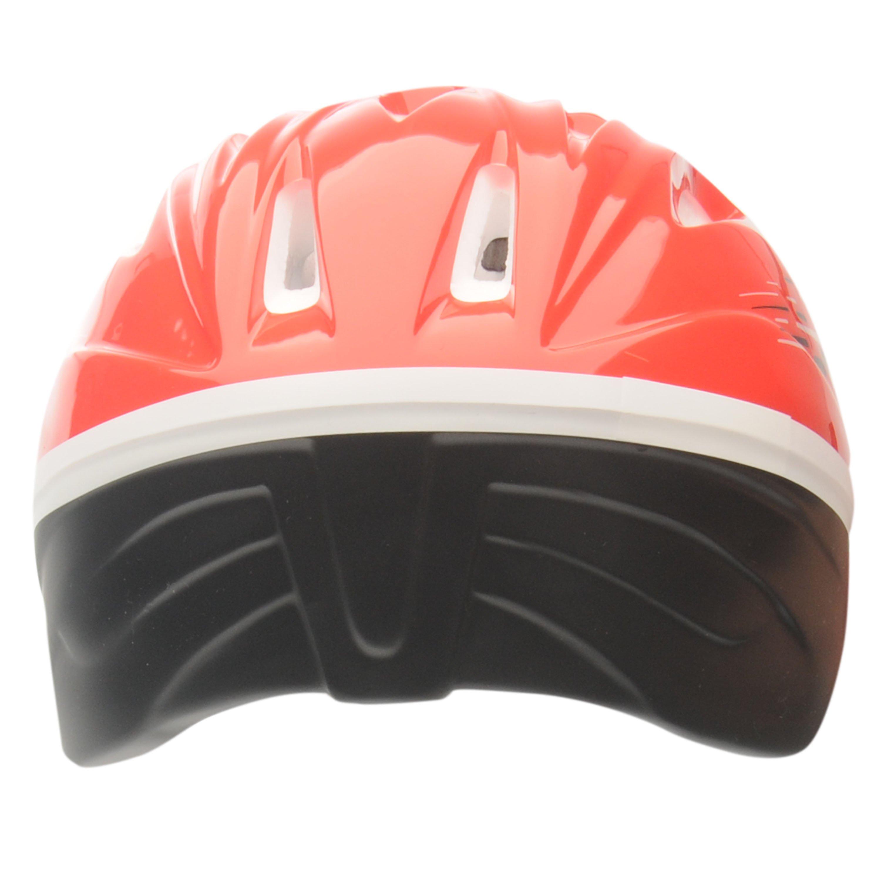 Red/Black - Cosmic - Bike Helmet and Pad Set Childrens - 4