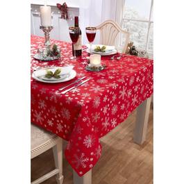 Studio Snowflake Festive Glitter Tablecloth