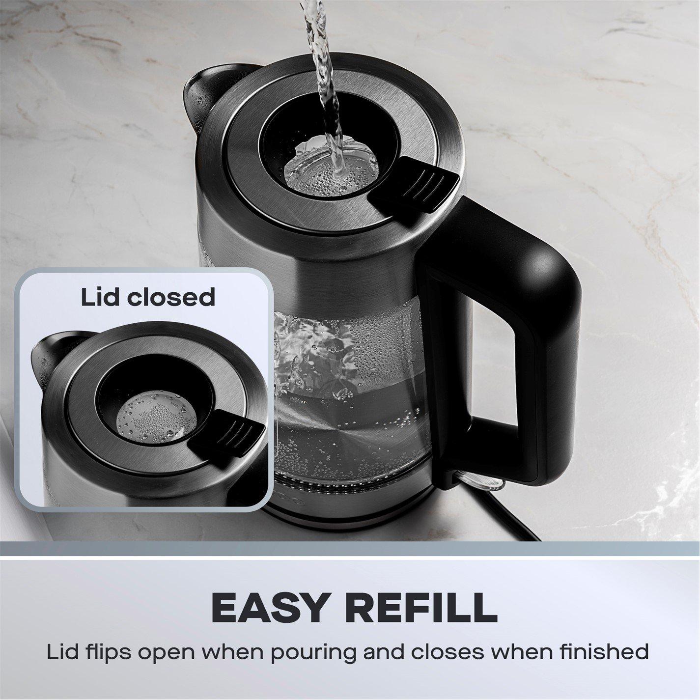 Clear - Daewoo Electricals - 1.7L 3KW EASY FILL ILLUMINATING KETTLE - 3