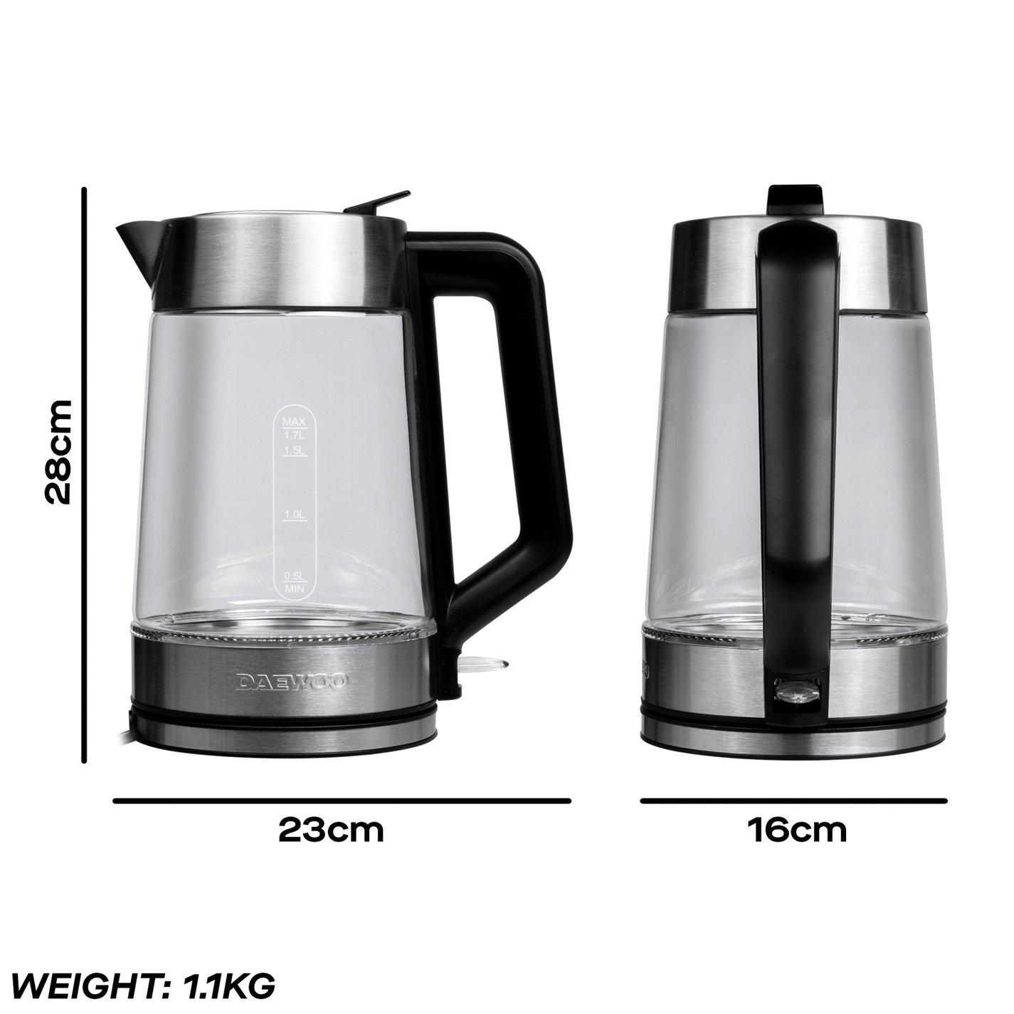 Clear - Daewoo Electricals - 1.7L 3KW EASY FILL ILLUMINATING KETTLE - 5