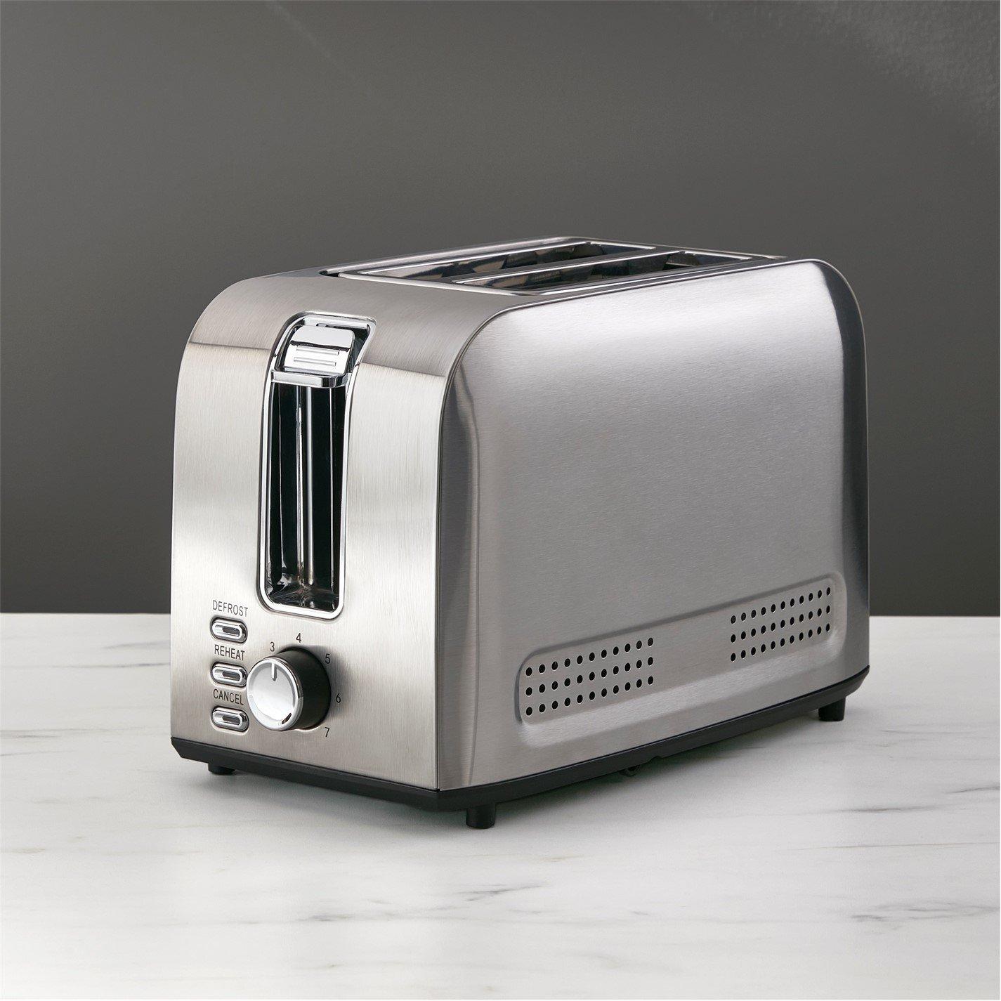 Silver - EGL - Stainless Steel 2 Slice Toaster - 1