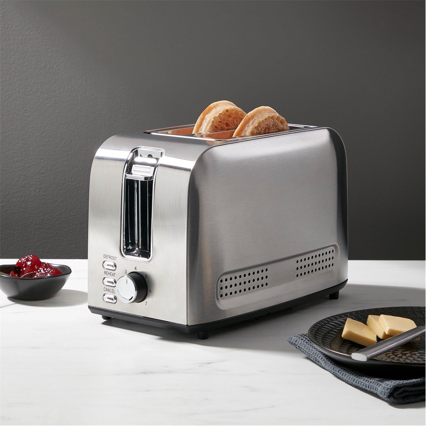 Silver - EGL - Stainless Steel 2 Slice Toaster - 4