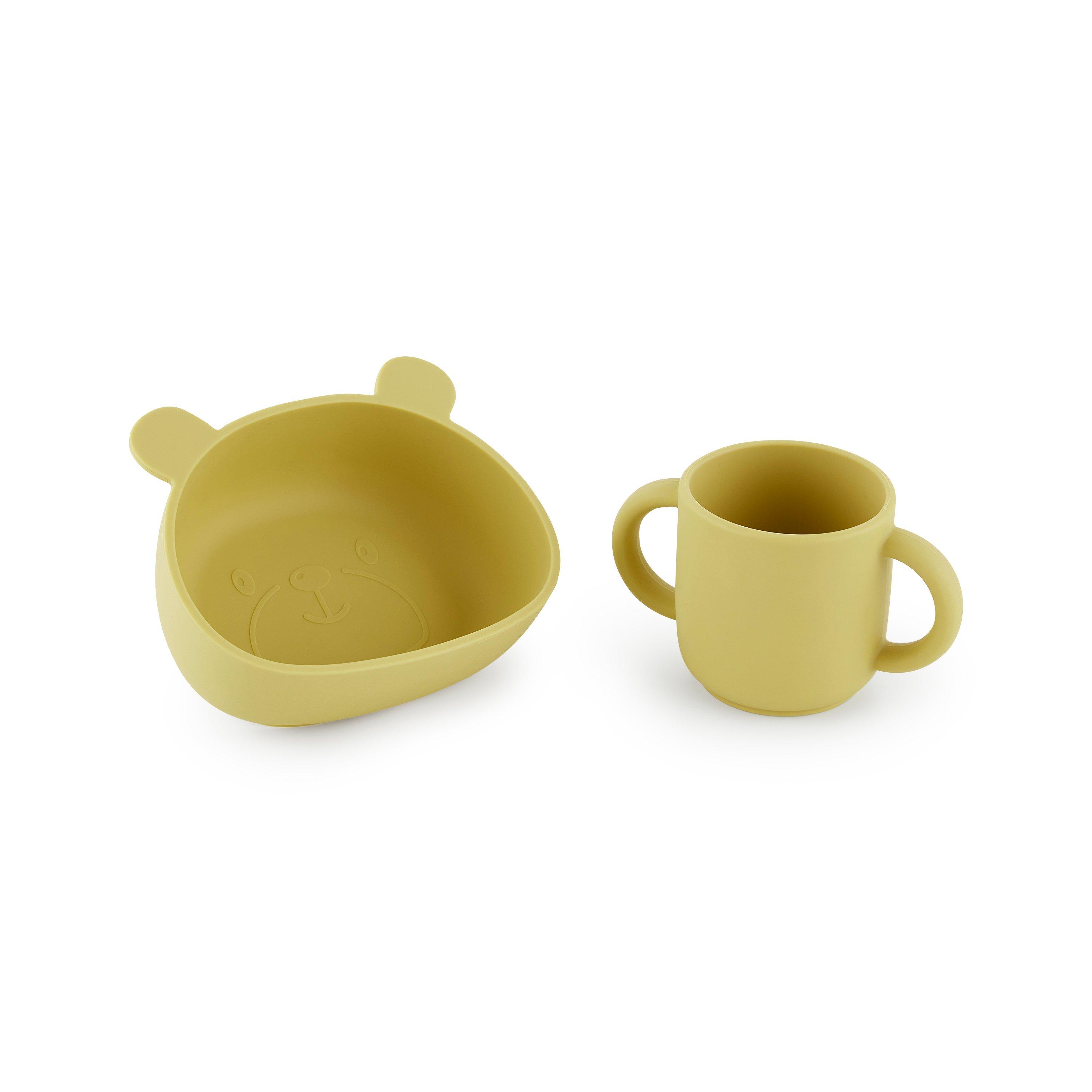 Yellow - Homelife - Bear Bowl & Cup Set - 2