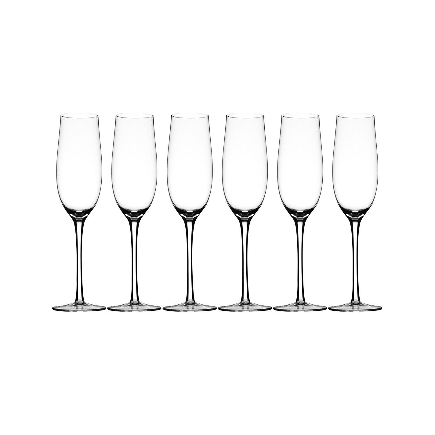 Clear - Homelife - Pack of 6 Champagne Flutes - 3