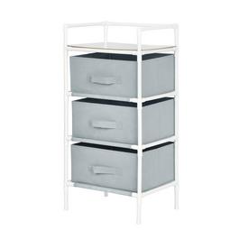 Homelife Fabric 3 Drawer Cabinet