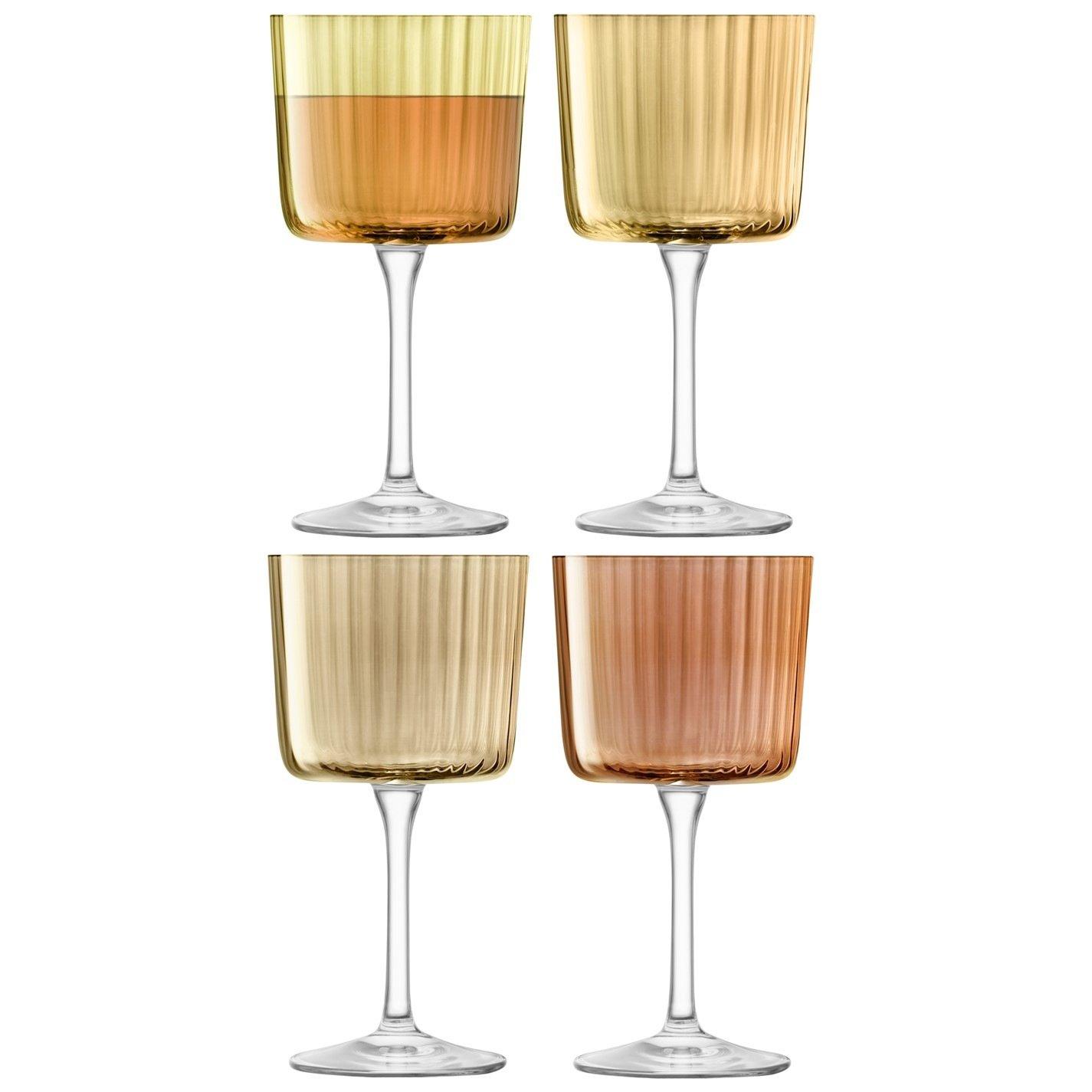 Lsa  Assorted Gems Wine Glass  Of 4 - Amber