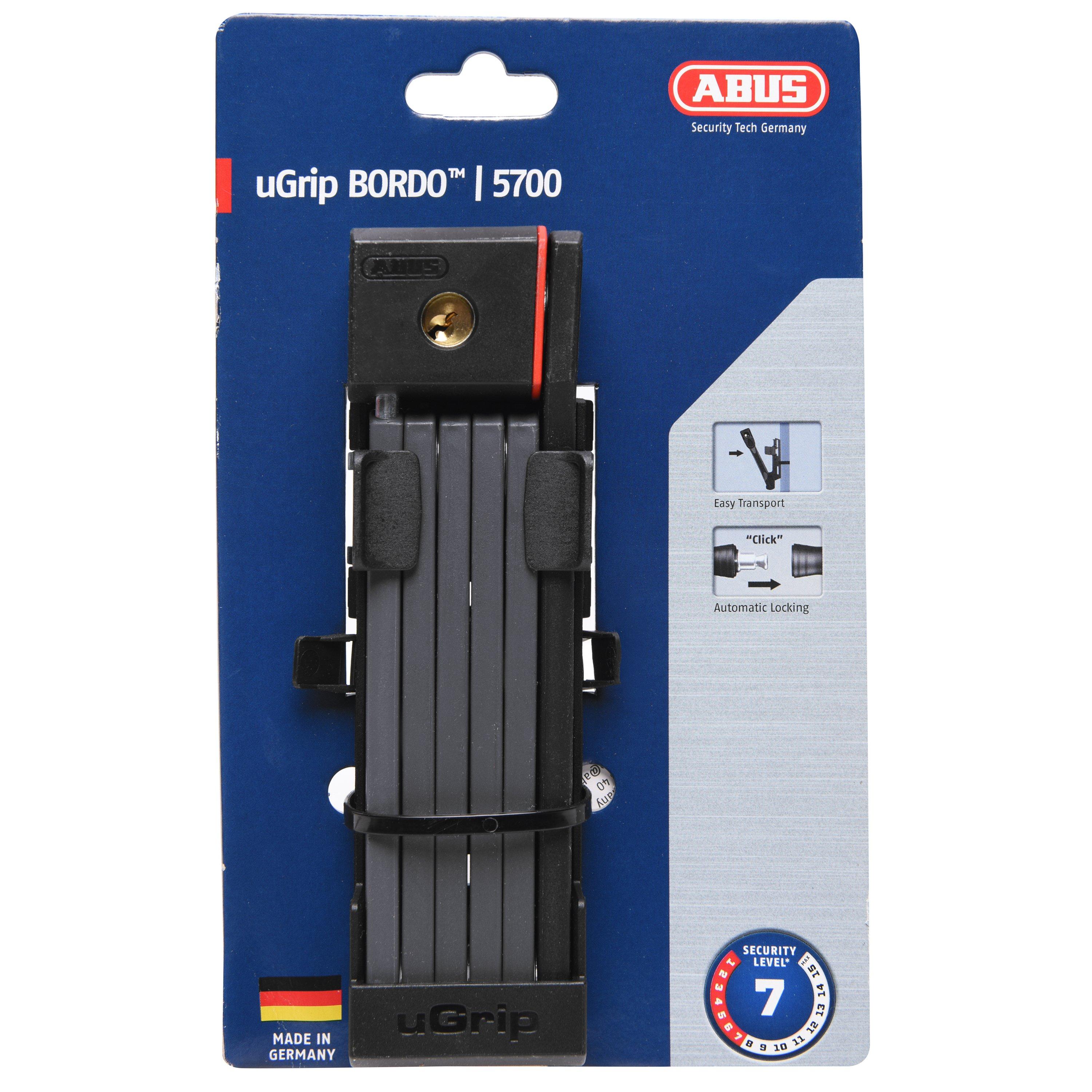 Abus  Ugrip Bordo 5700 Fold Lock - Black
