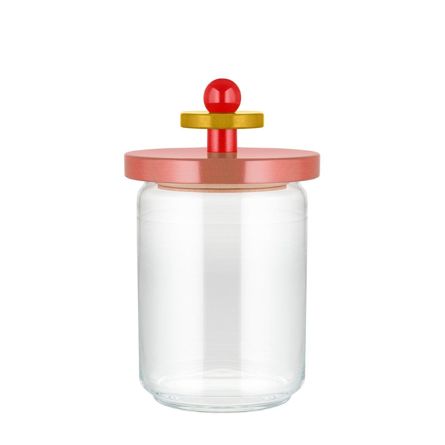 Alessi  Pink Industrial Glass Storage Jar - Small