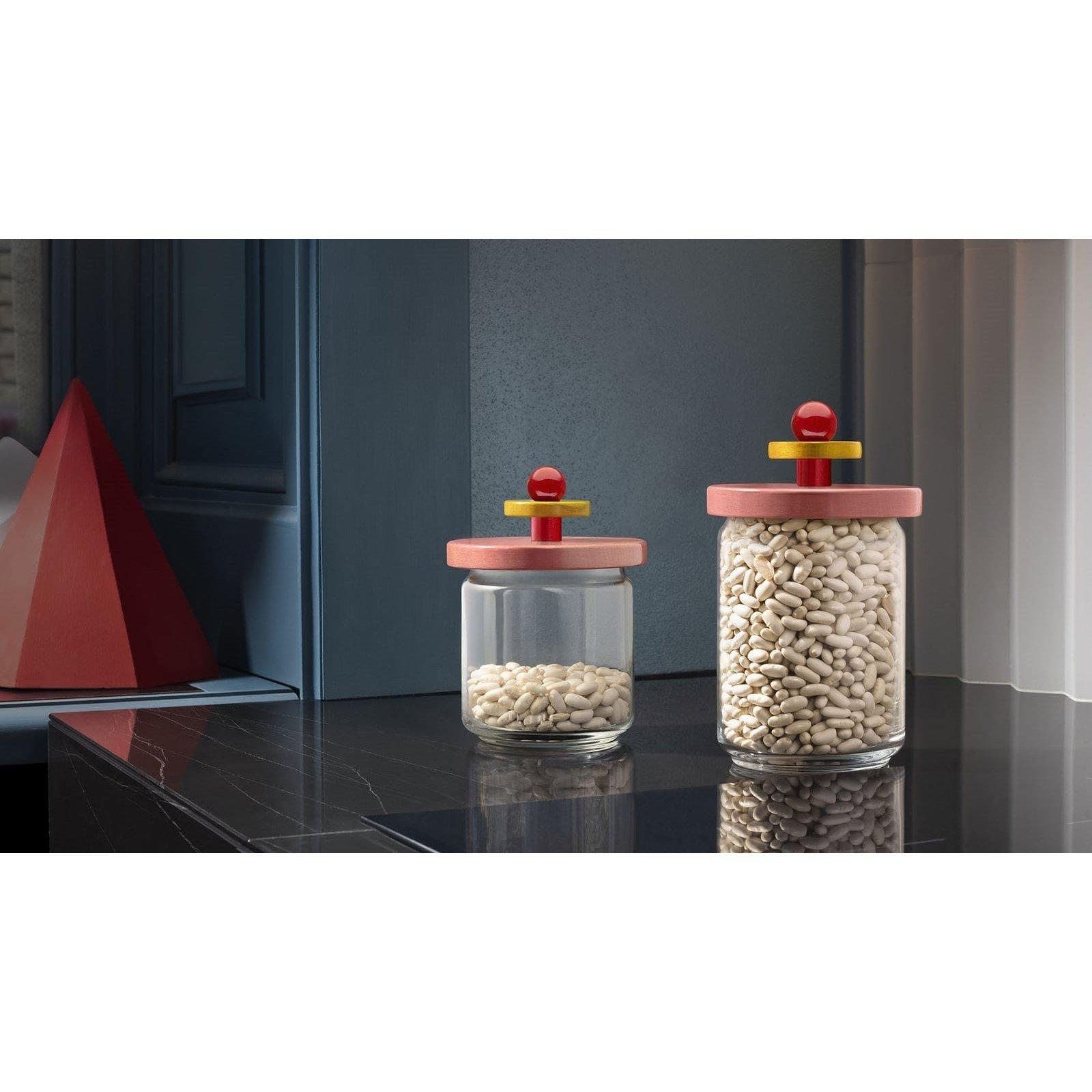 Pink - Alessi - Hermetic Lid Beech Wood Storage Jar - 2