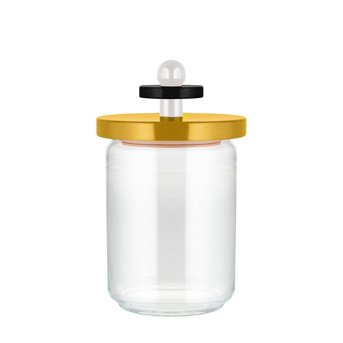 Alessi  Yellow Industrial Glass Storage Jar - Medium