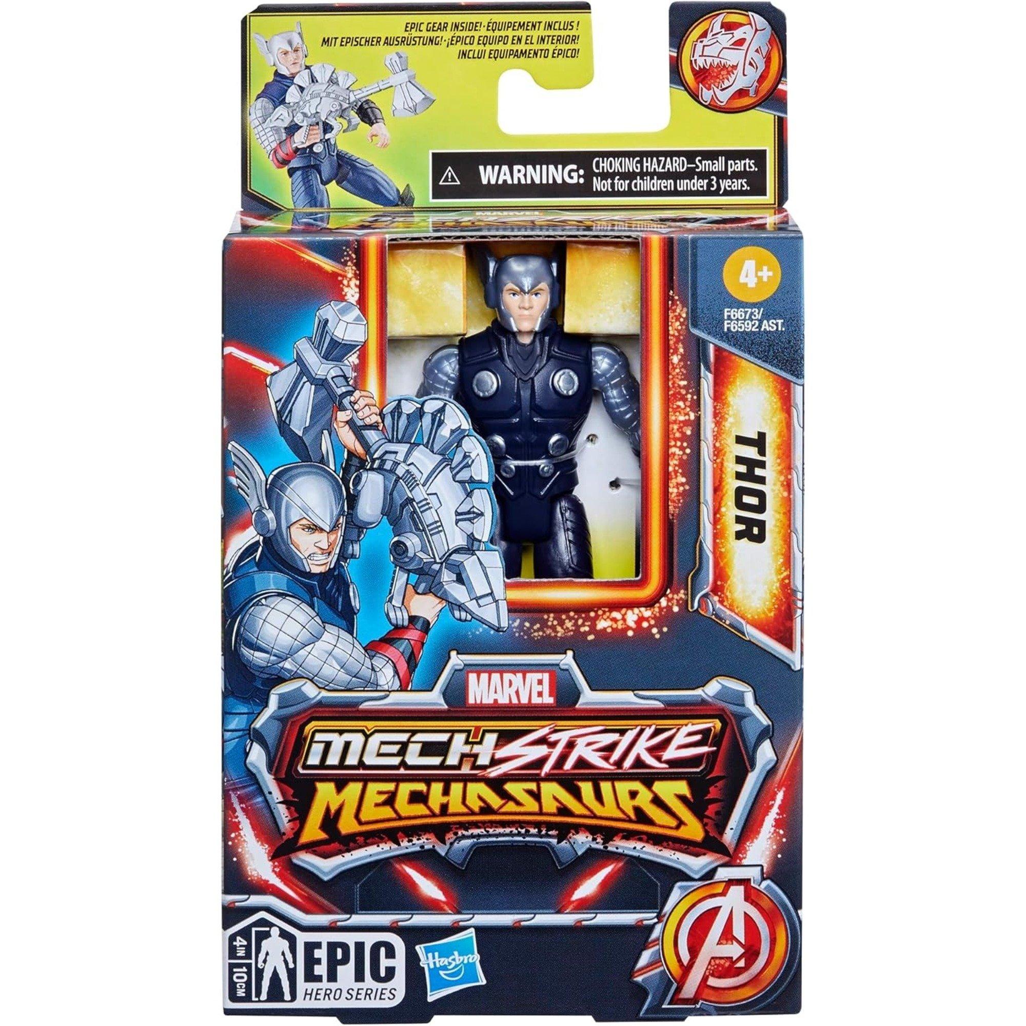 None - Marvel - Mech Strike Mechasaurs Thor Action Figure, with Weapon Accessory - 2