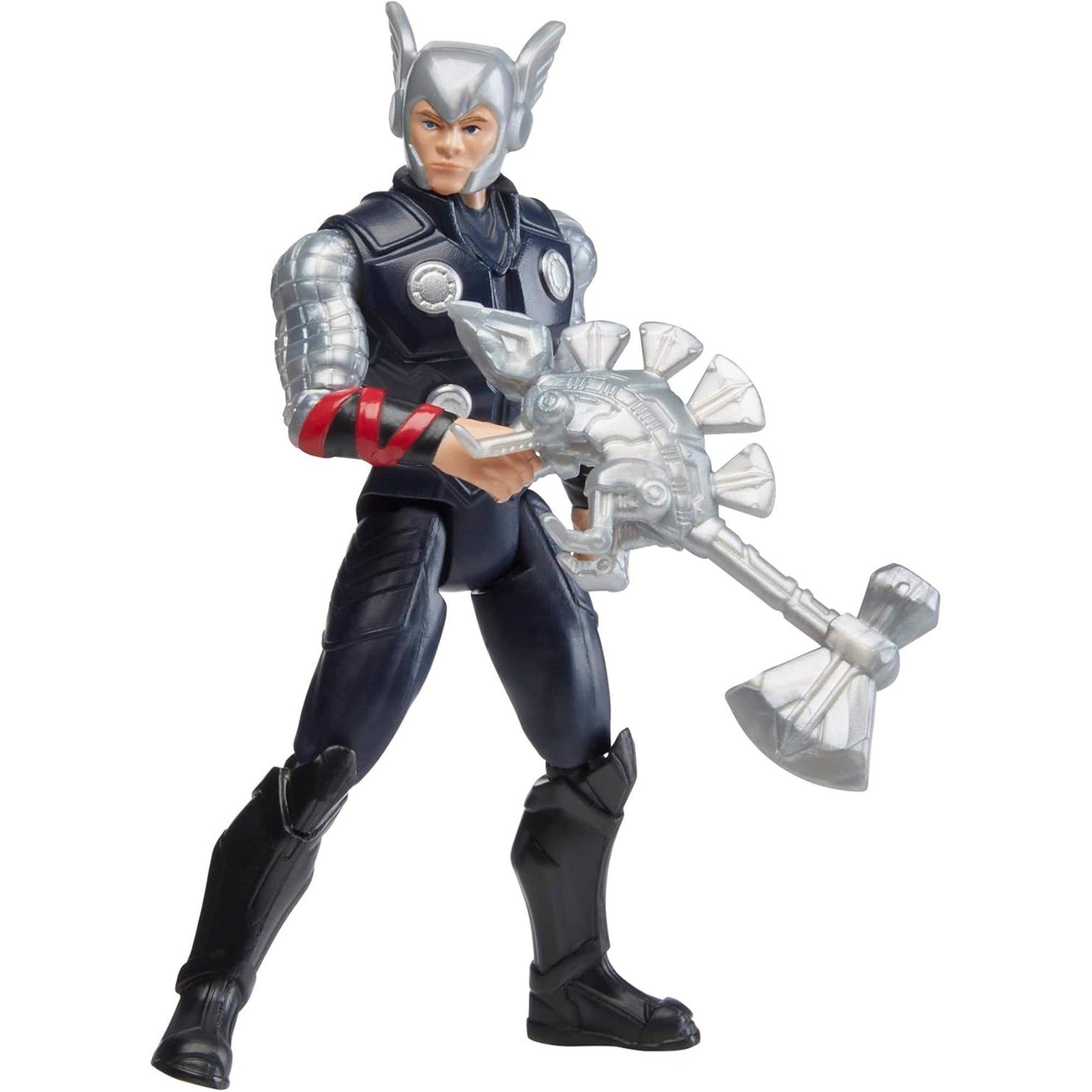 None - Marvel - Mech Strike Mechasaurs Thor Action Figure, with Weapon Accessory - 4