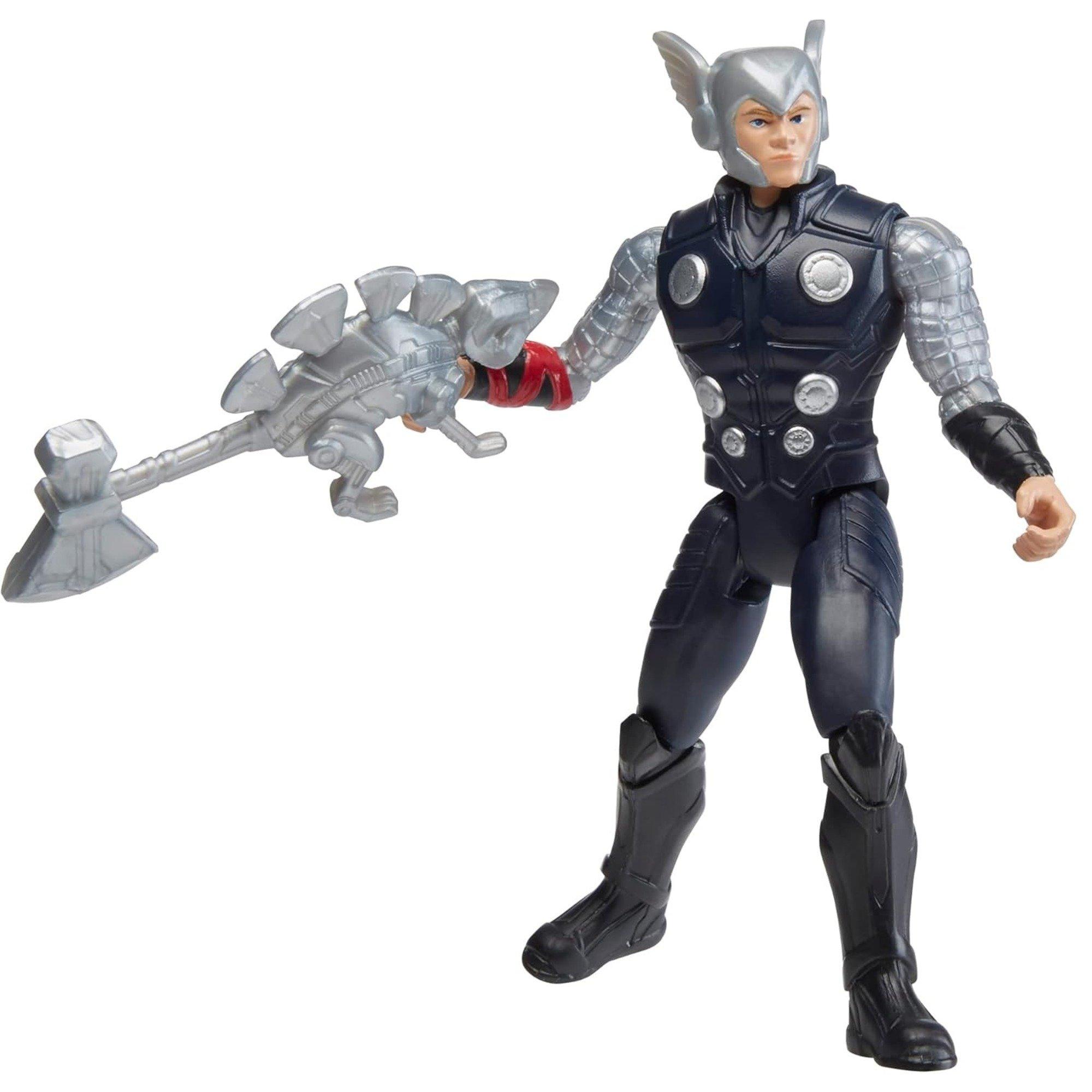 None - Marvel - Mech Strike Mechasaurs Thor Action Figure, with Weapon Accessory - 5