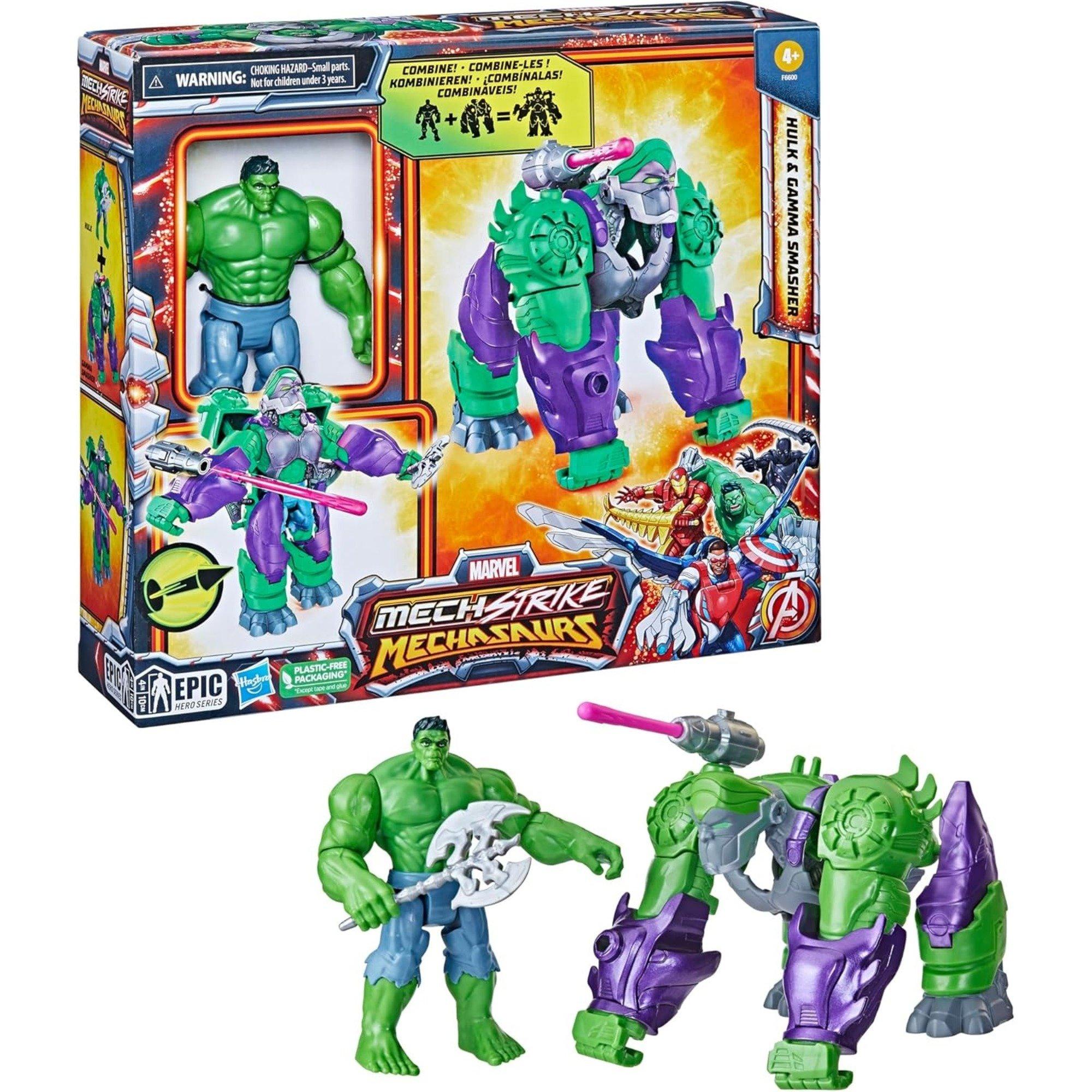 None - Marvel - Mech Strike Mechasaurs Hulk Action Figure - 1