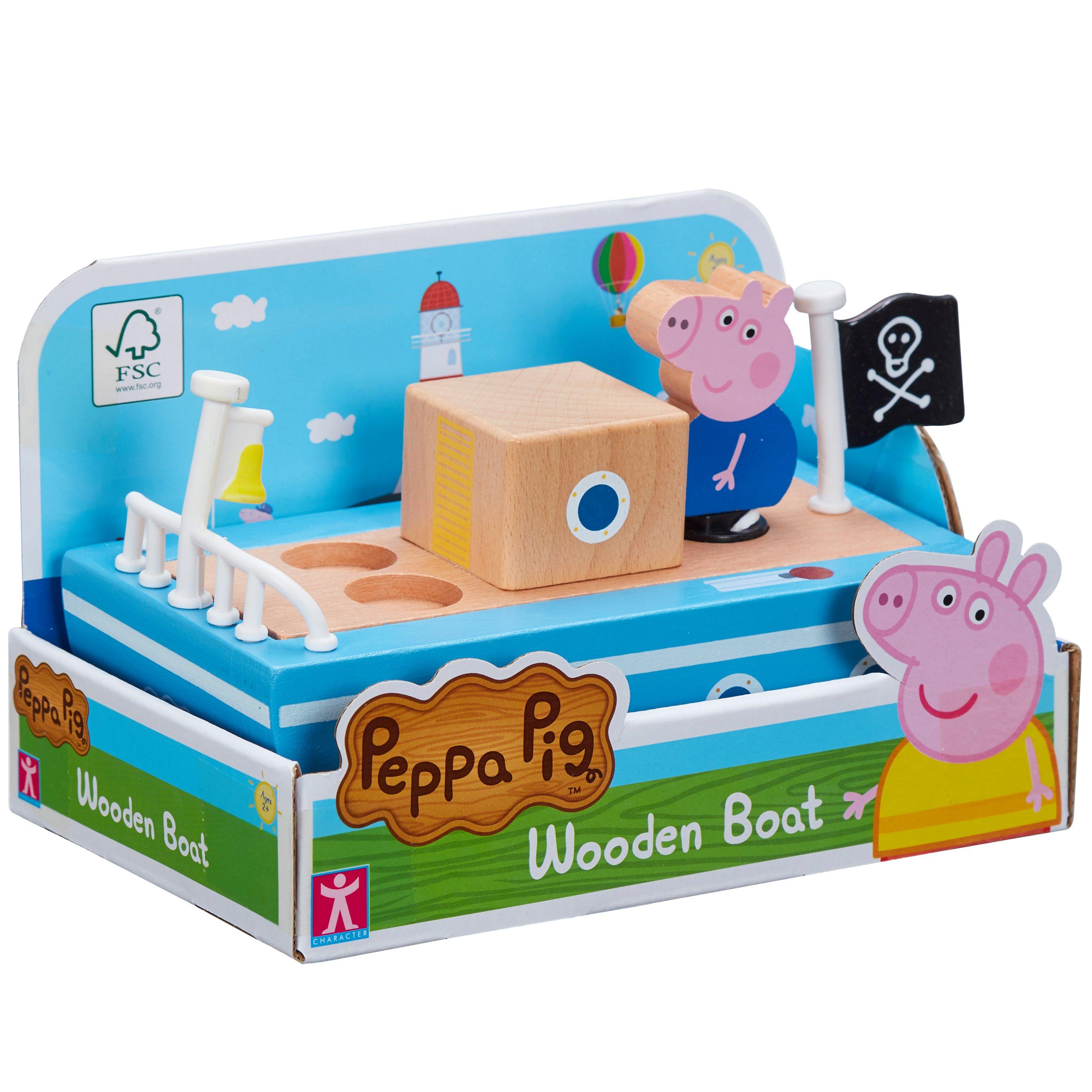 None - Peppa Pig - FIG PEPPA PIG WOODEN BOAT - 1