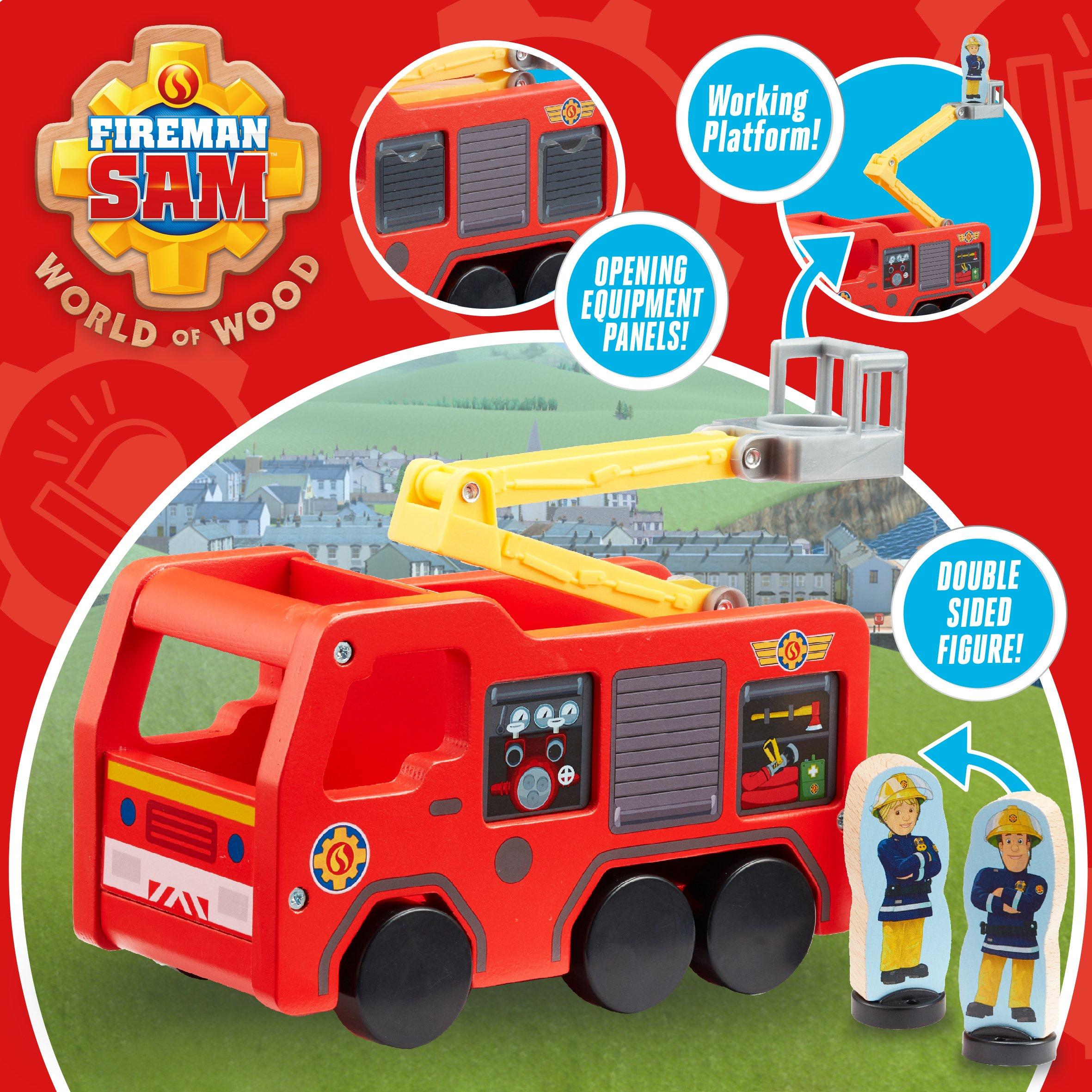 None - Fireman Sam - FIG FREMAN SAM WOODEN JUPITER - 4