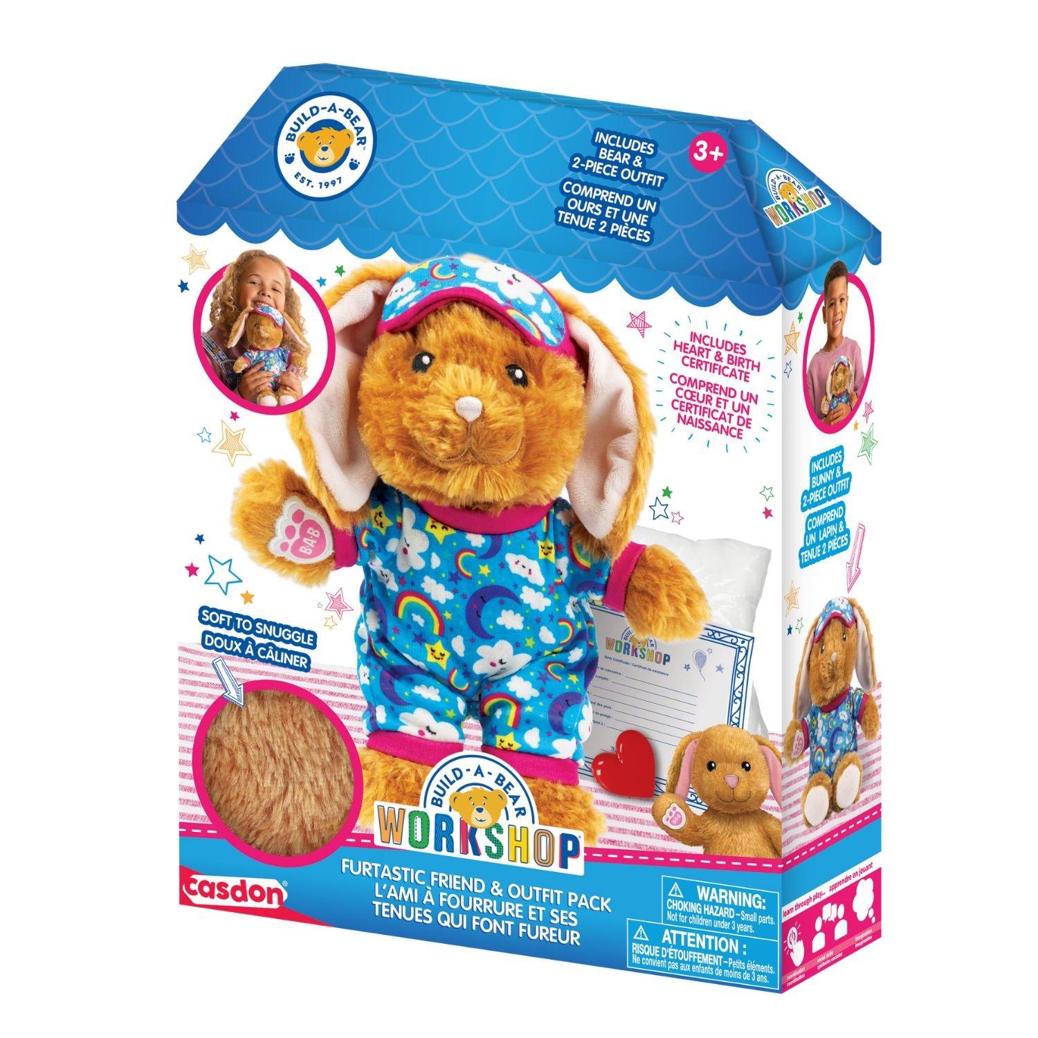 Rabbit - Casdon - Toy Build-a-Bear Workshop Furtastic Friend & Outfit Pack - Rabbit - 2