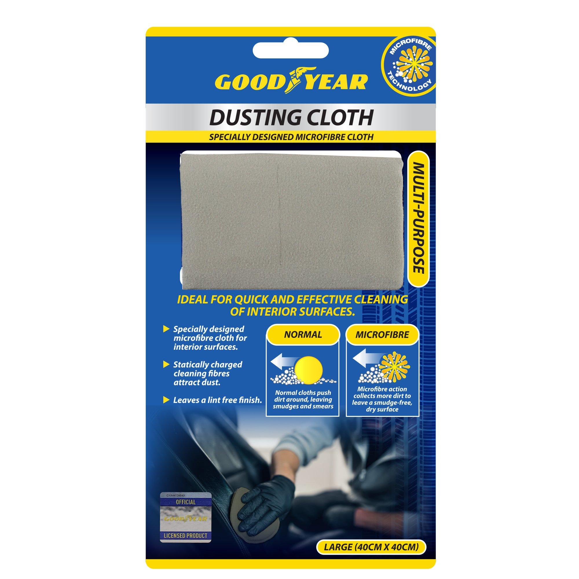 Grey - Goodyear - Goodyear Microfibre Dusting Cloth - 40cm x 40cm - 1