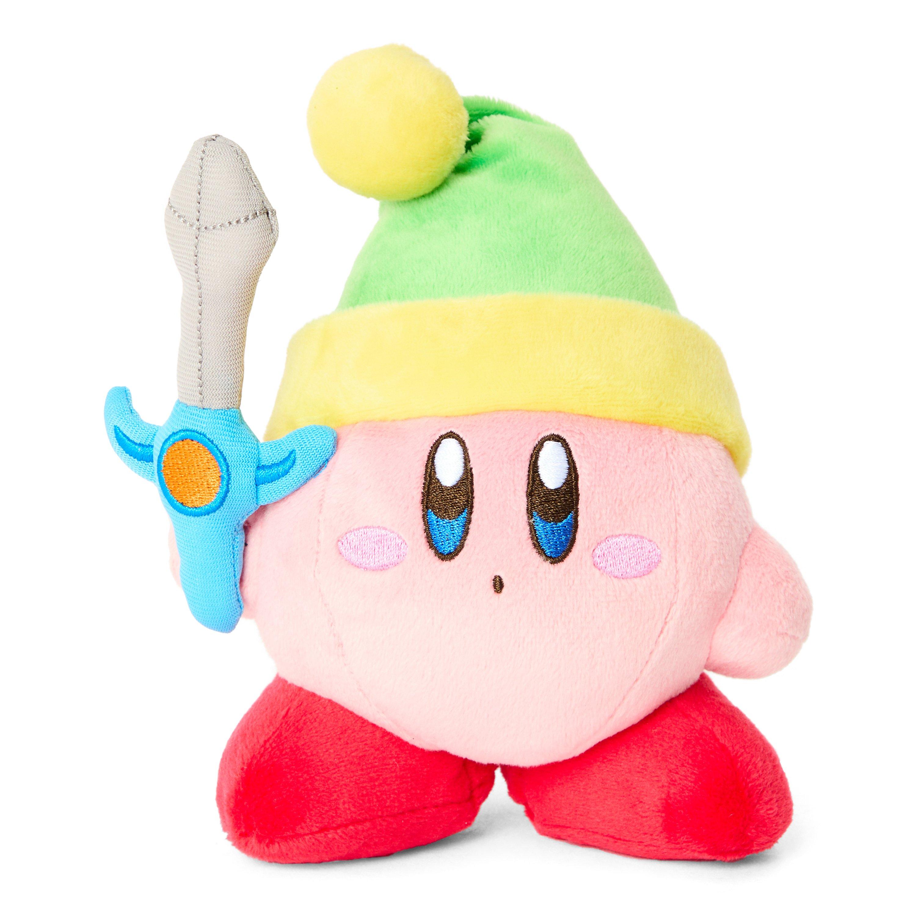 Super Mario  Kids San-Ei Official Artist Kirby Plush Small - Sword