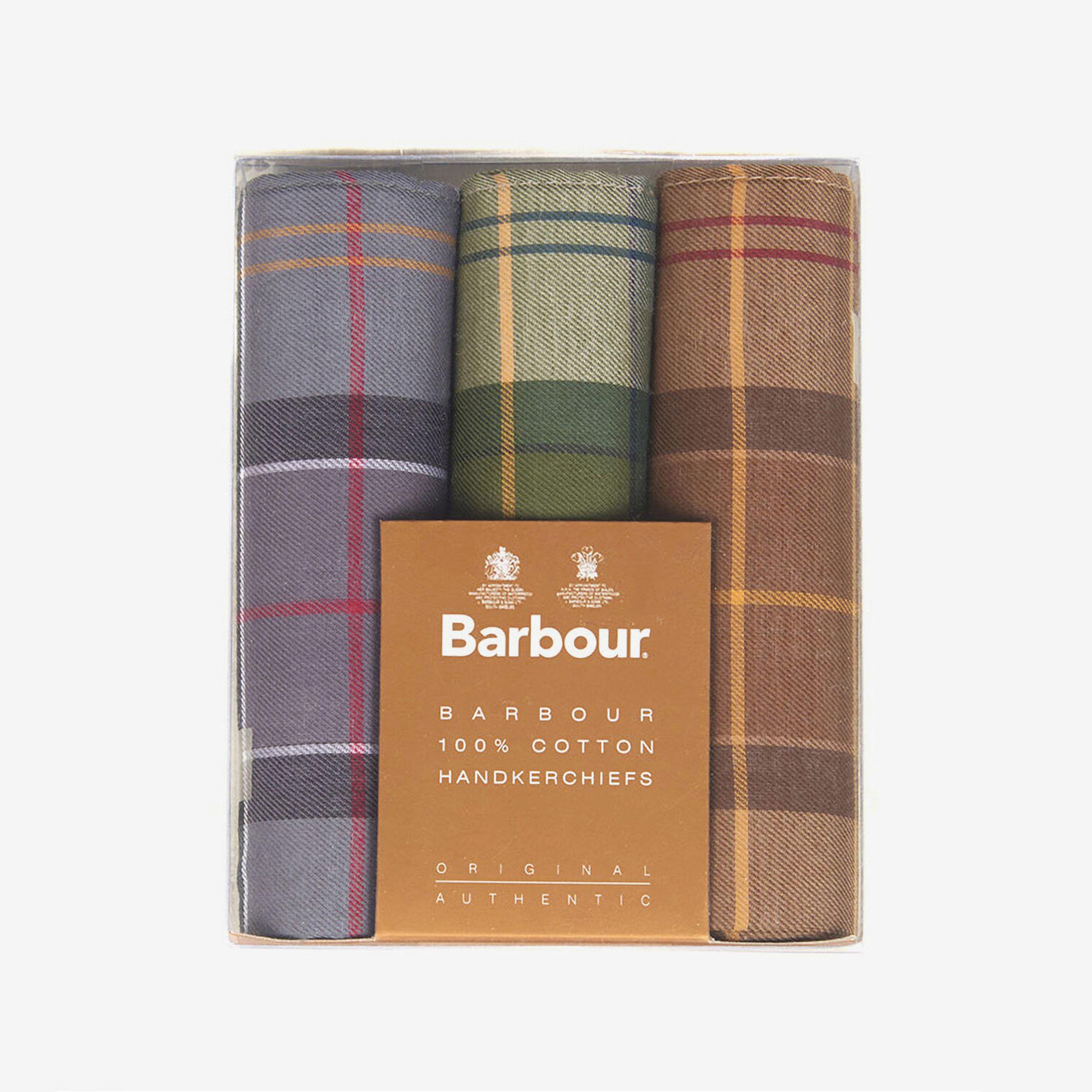 Green TA12 - Barbour - Checked Handkerchief Gift Box Set - 4