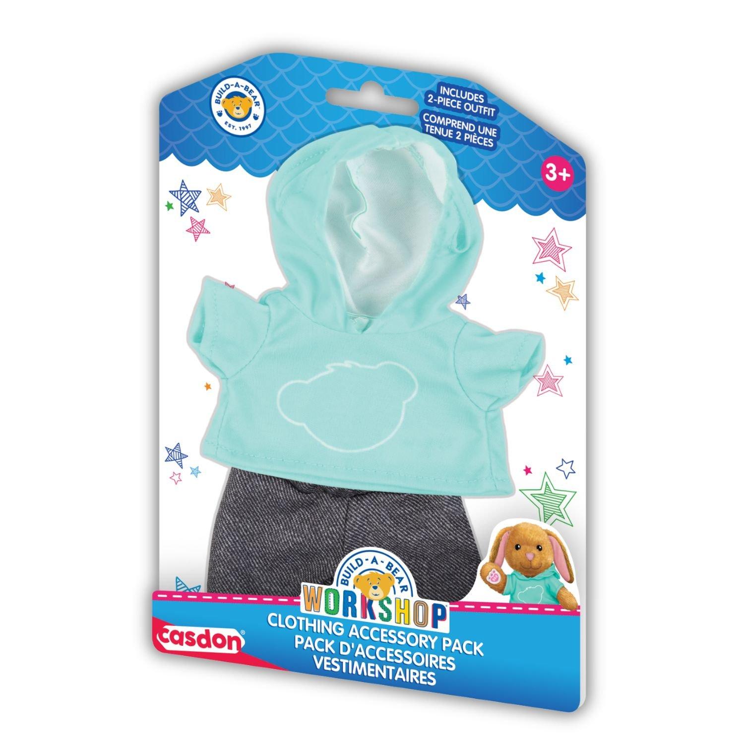 Hoodie & Jeans - Casdon - Toy Build-a-Bear Workshop Clothing Pack  - Teal Hoodie & Jeans - 1
