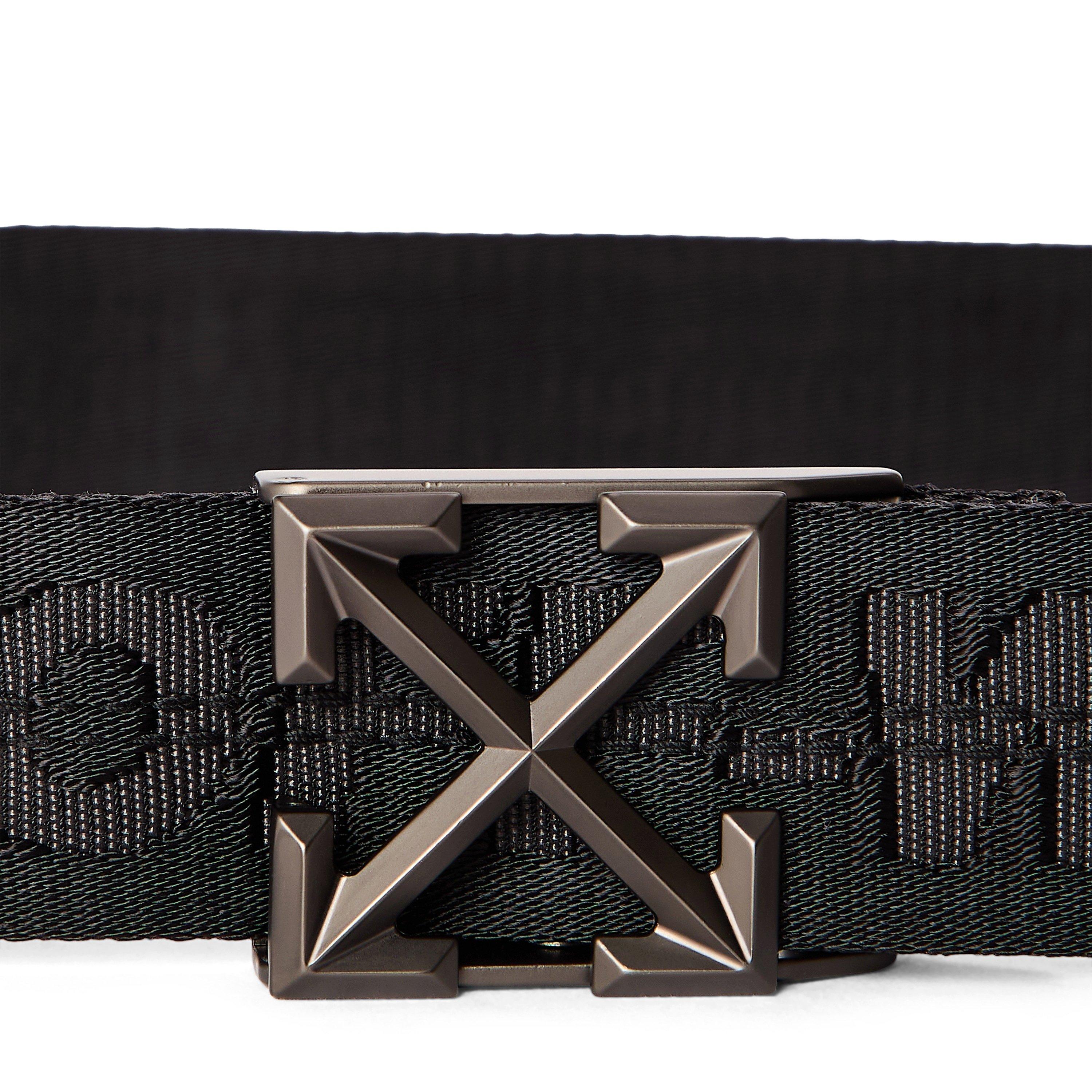 Black 1010 - Off White - Men's Fabric Belt - 3