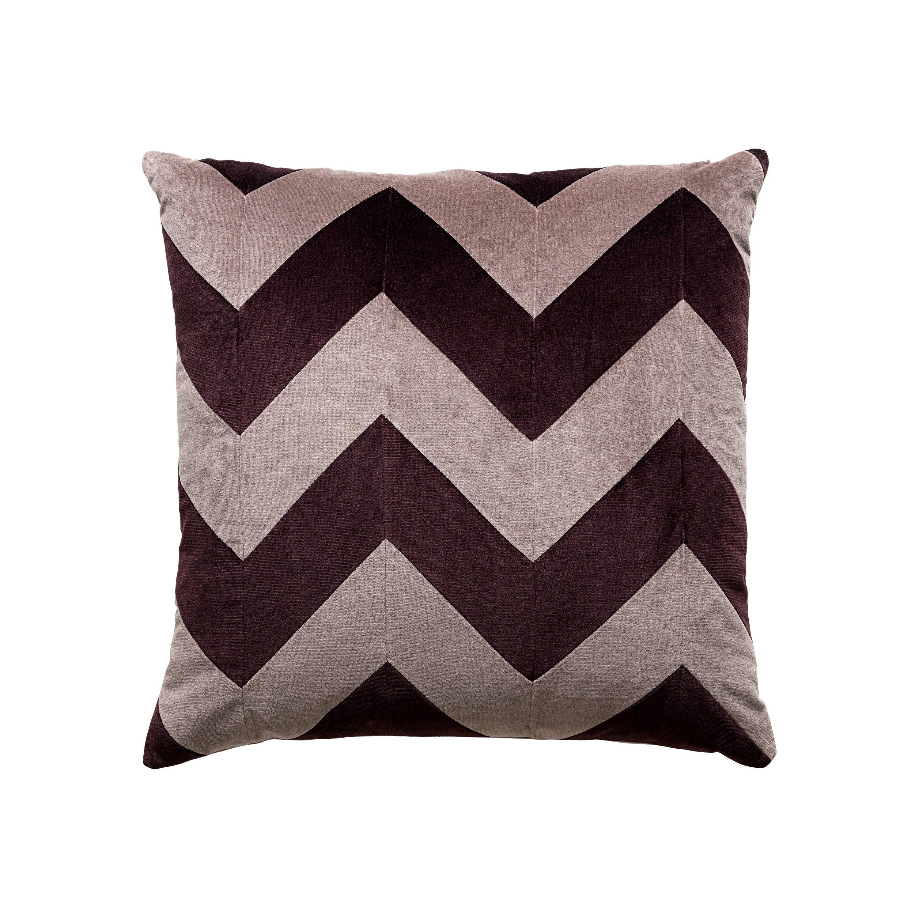 Christina Lundsteen Zig Zag Cushion 60cm x 60cm - Mocha / Choc