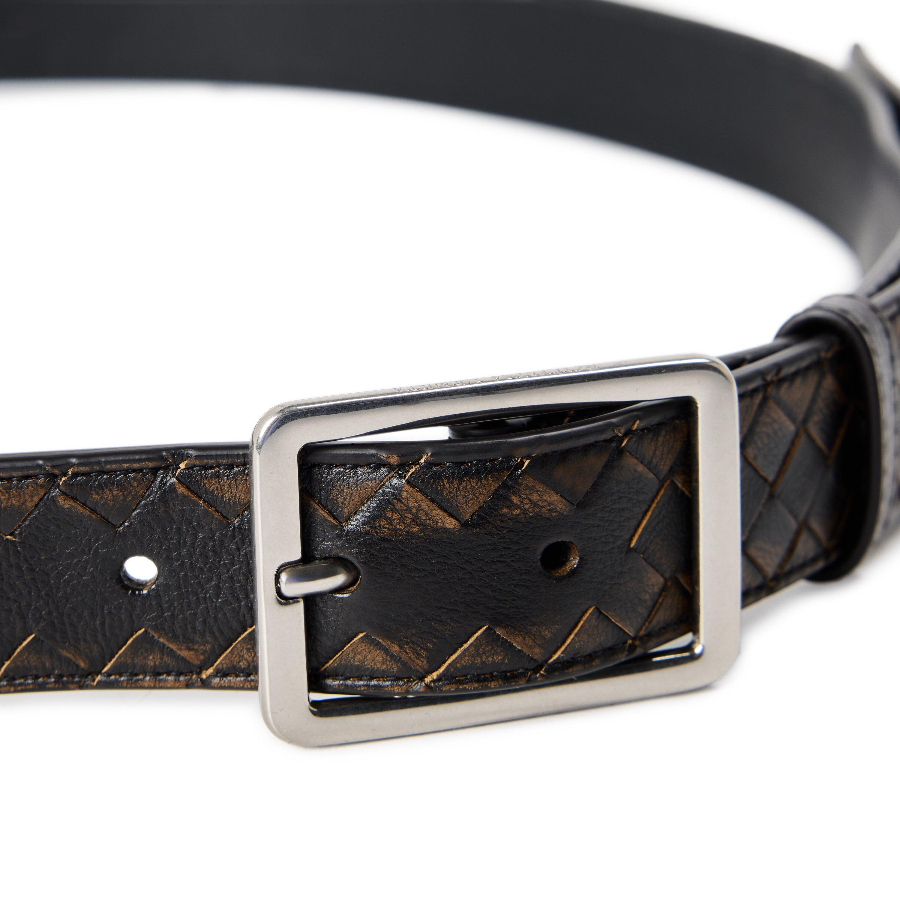 Black/Brown - Bottega Veneta - BV Intre Belt Sn64 - 3