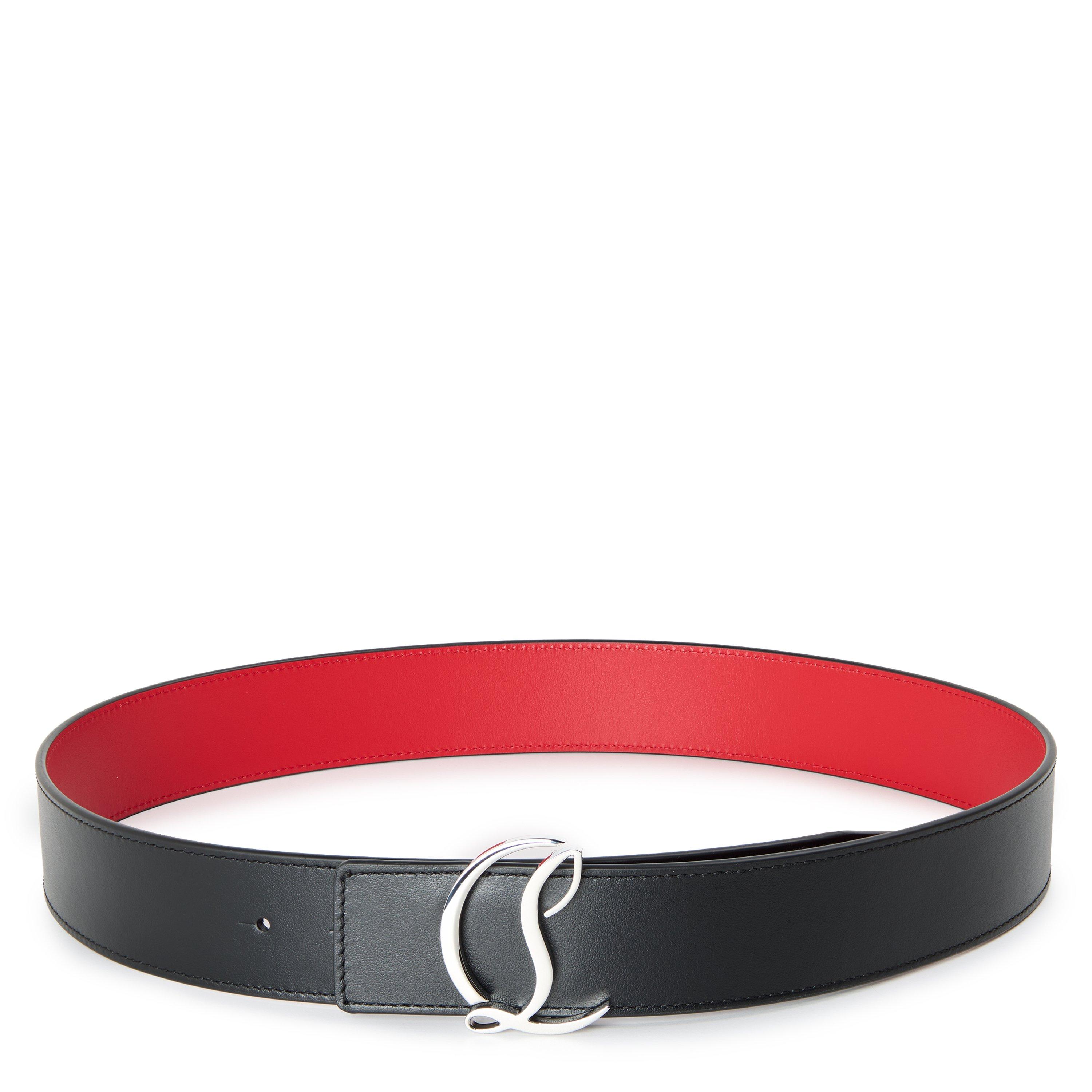 Black Loubi Sil - Christian Louboutin - Chr CL Logo Belt 40 Sn62 - 1