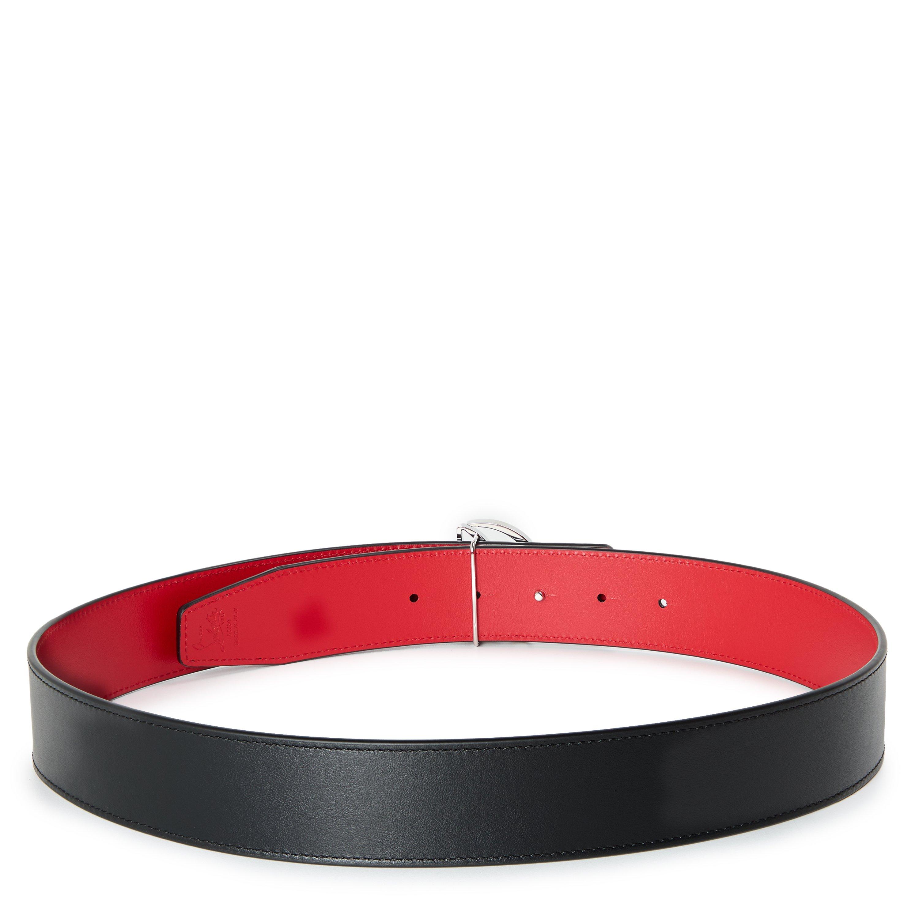 Black Loubi Sil - Christian Louboutin - Chr CL Logo Belt 40 Sn62 - 2