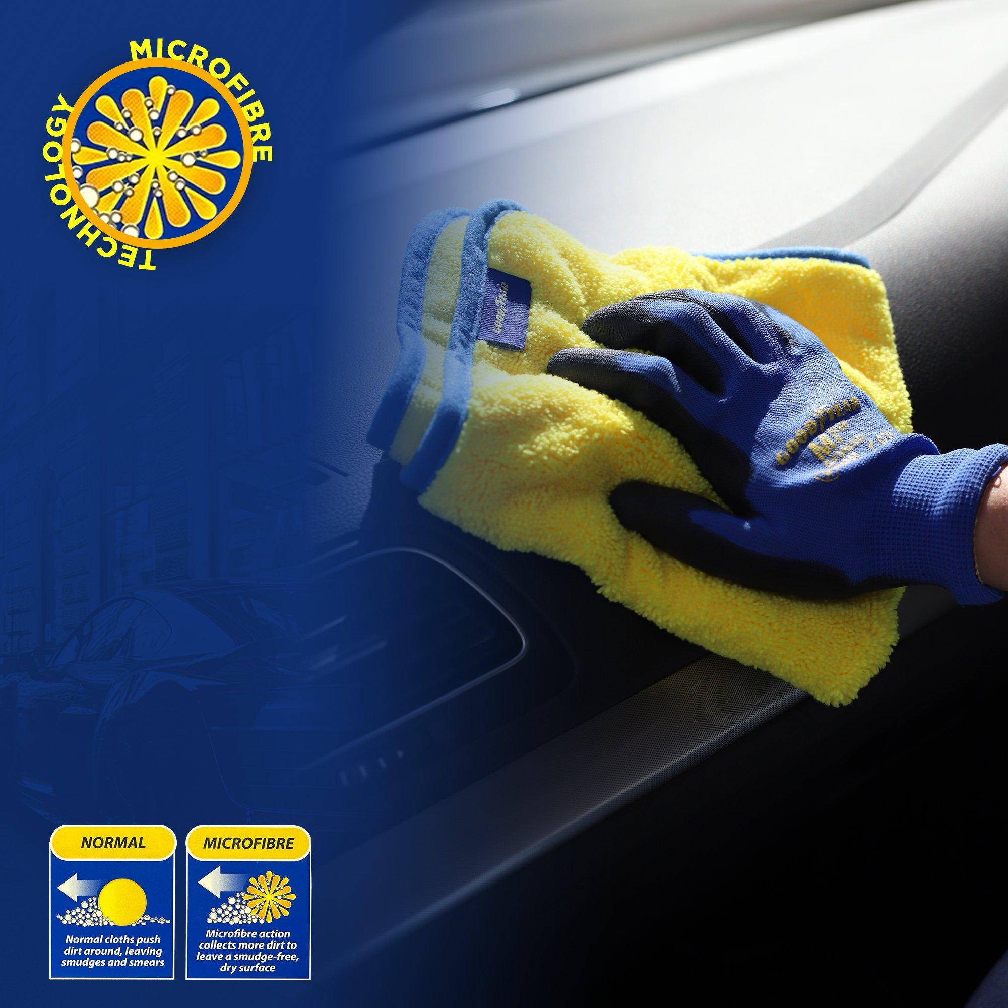 Yellow - Goodyear - Goodyear Microfibre Buffing Cloth - 3